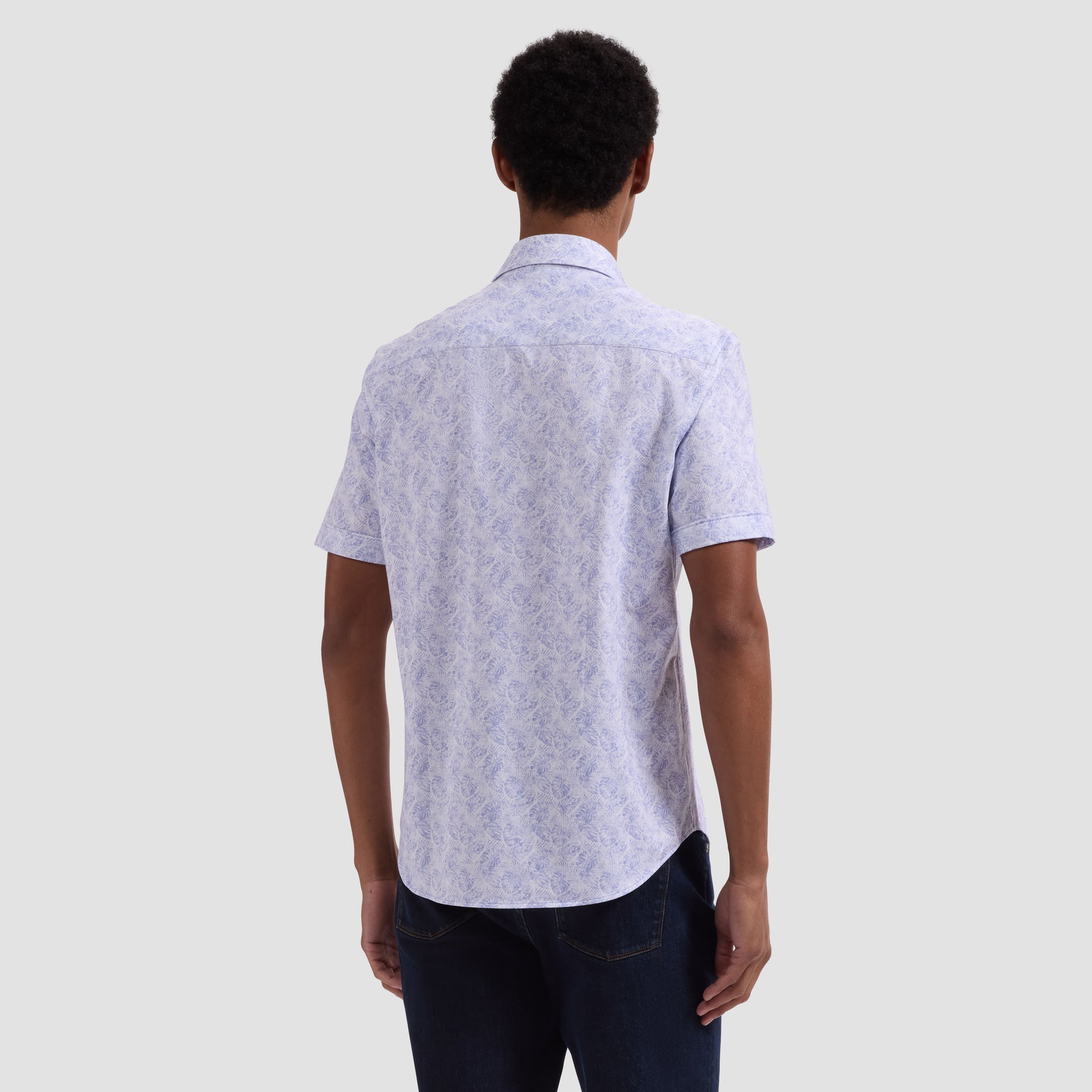 Miles OoohCotton Leaf Print Short-Sleeve Shirt