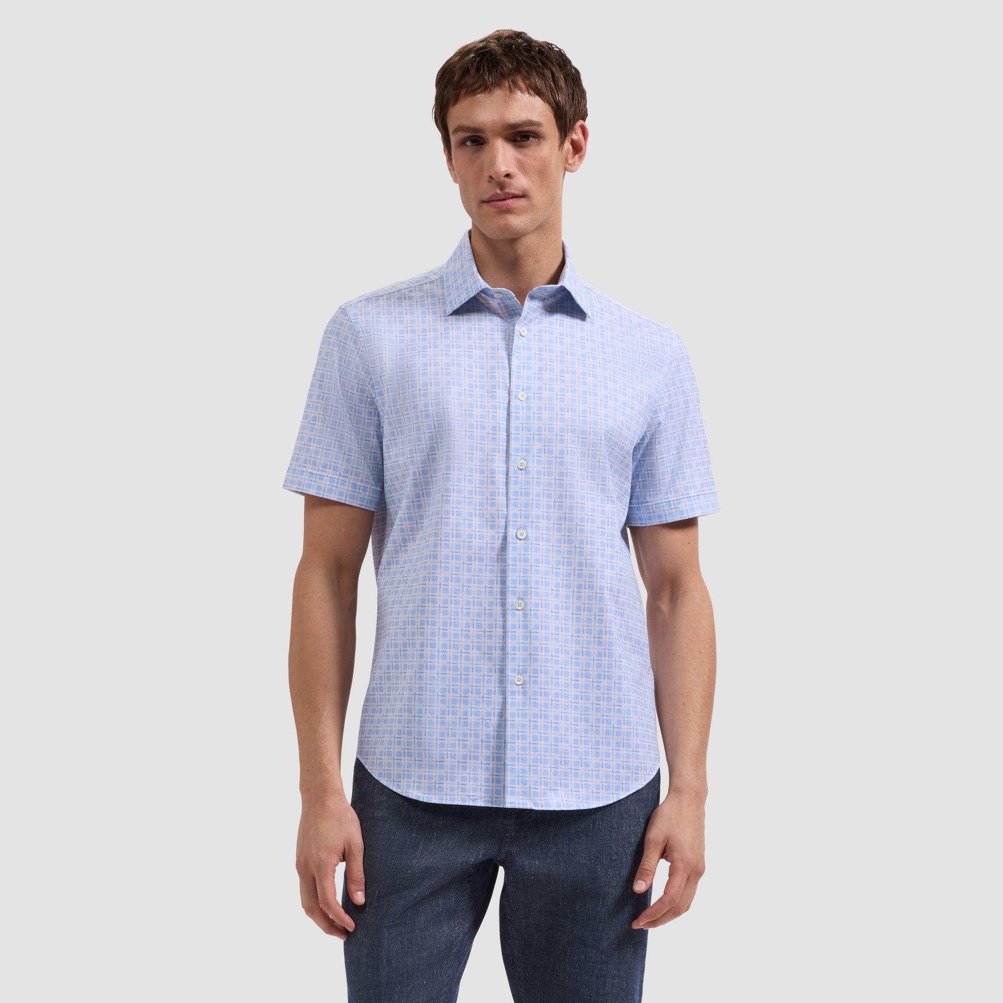 Miles OoohCotton Plaid Short-Sleeve Shirt