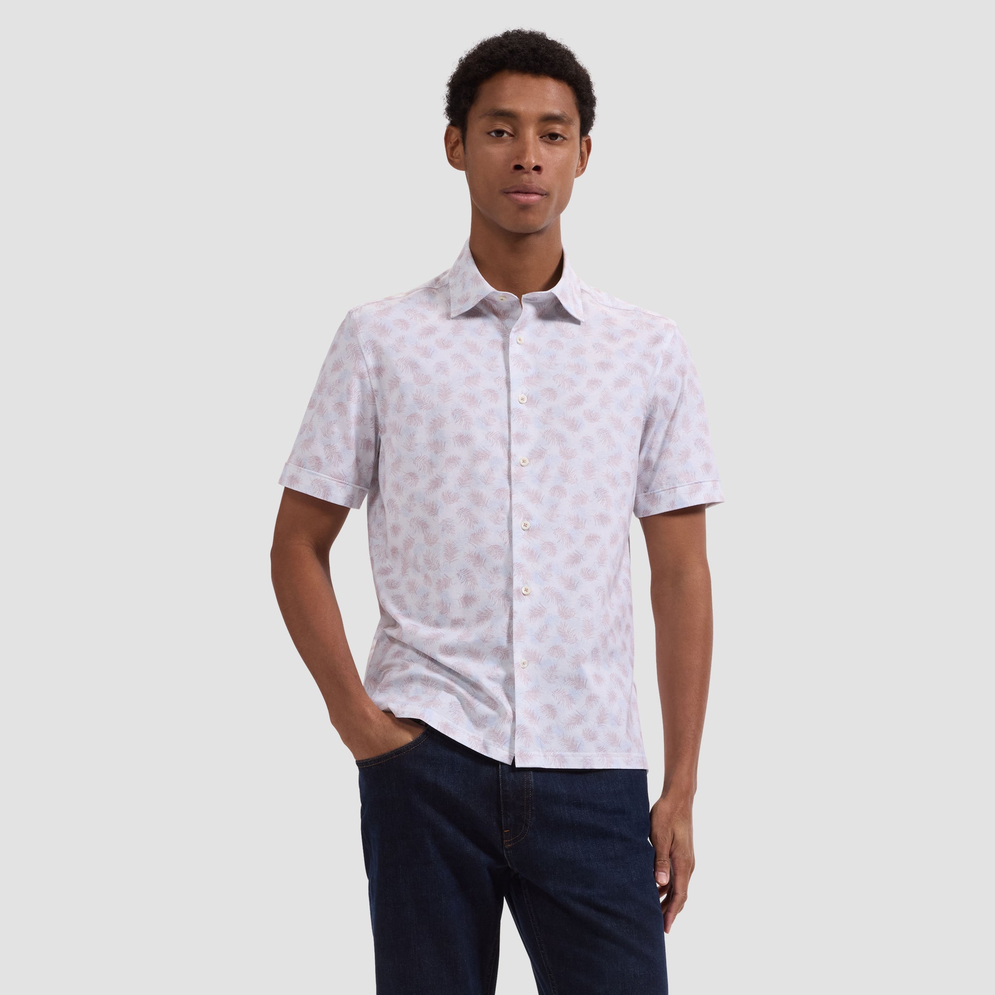 Milo OoohCotton Leaf Print Short-Sleeve Shirt
