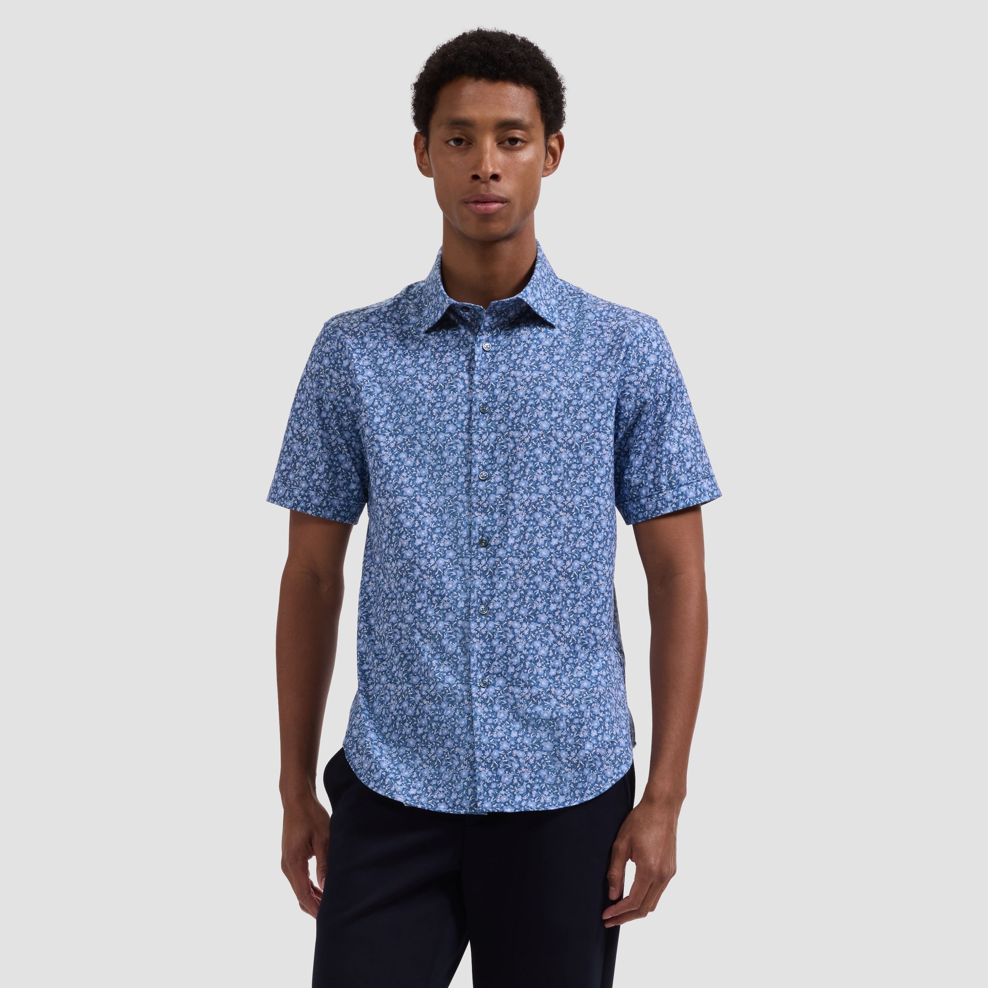 Miles OoohCotton Floral Short-Sleeve Shirt
