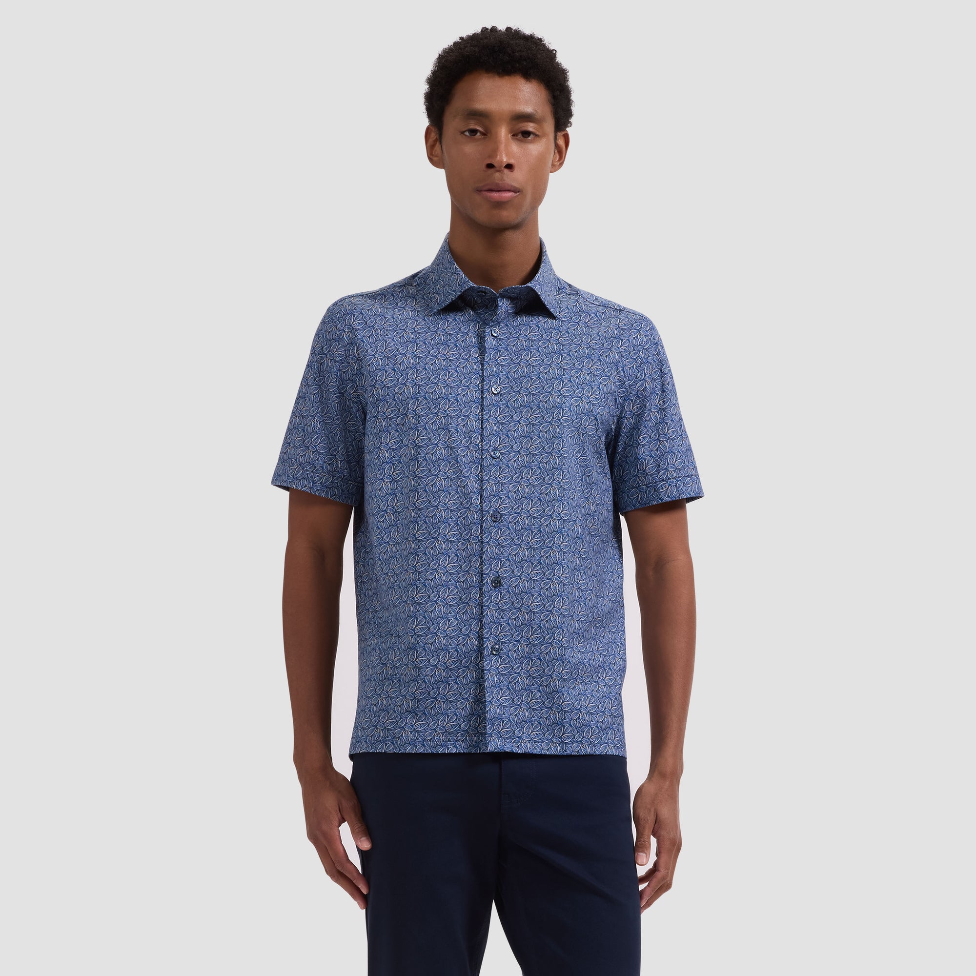 Milo OoohCotton Leaf Print Short-Sleeve Shirt