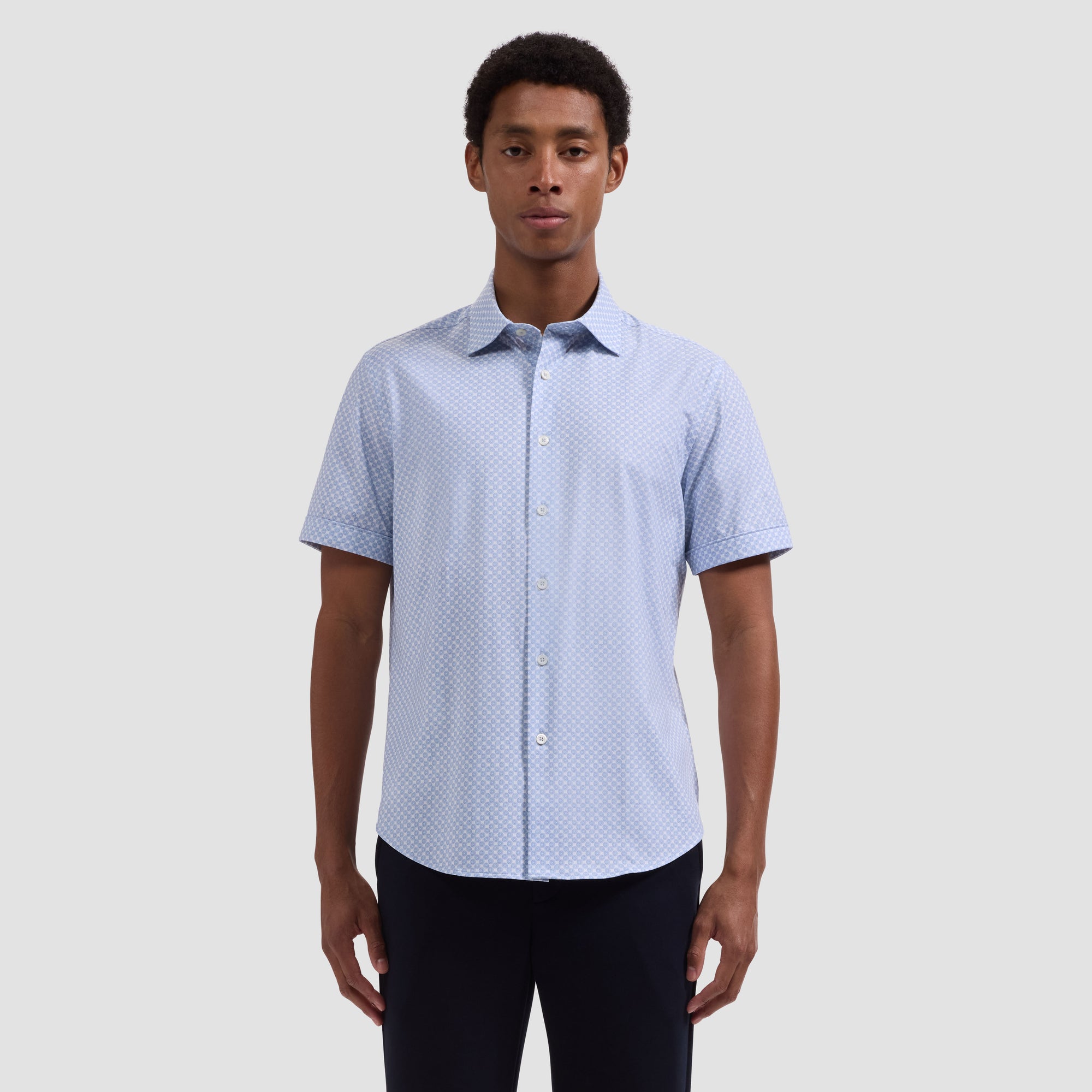 Miles OoohCotton Geometric Short-Sleeve Shirt