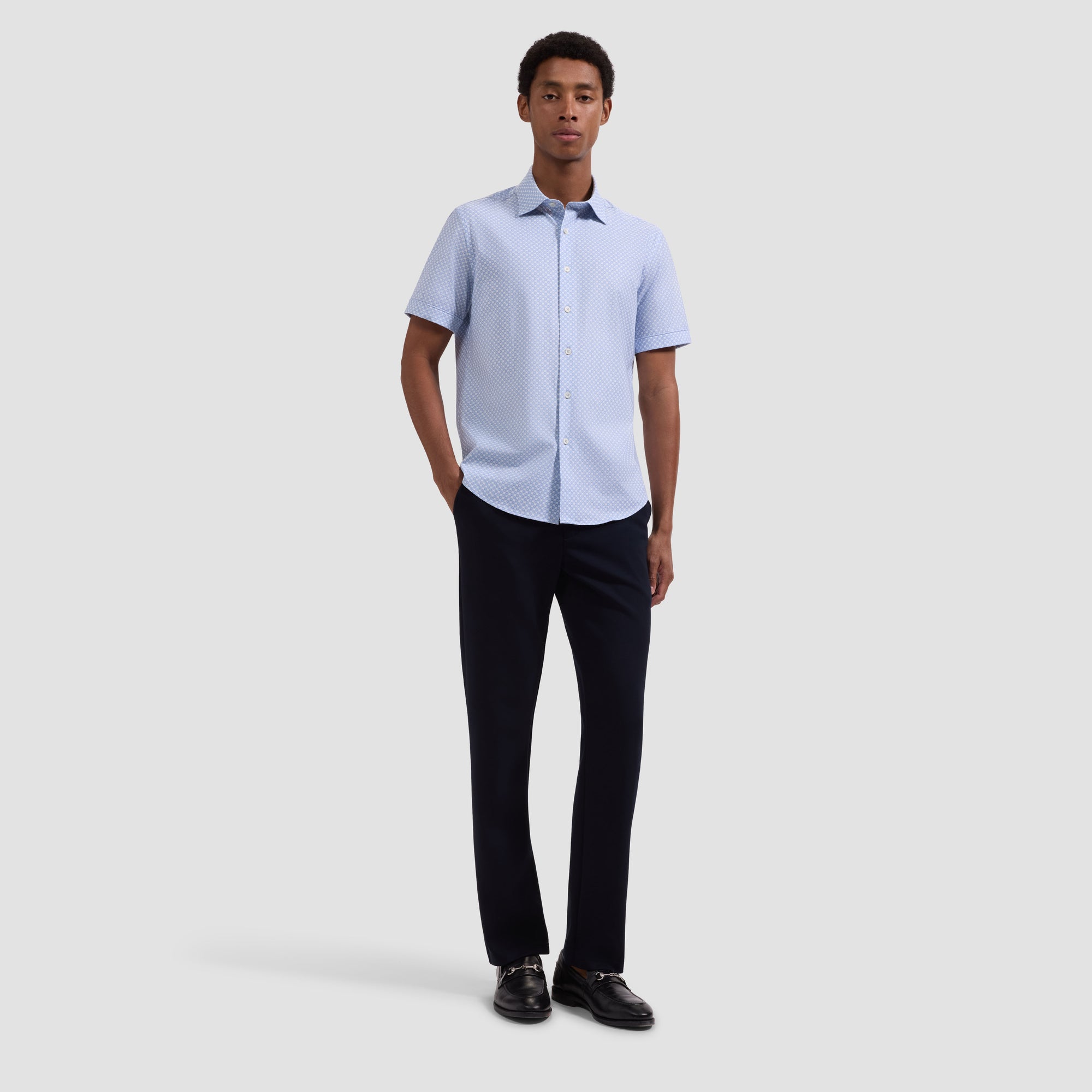 Miles OoohCotton Geometric Short-Sleeve Shirt