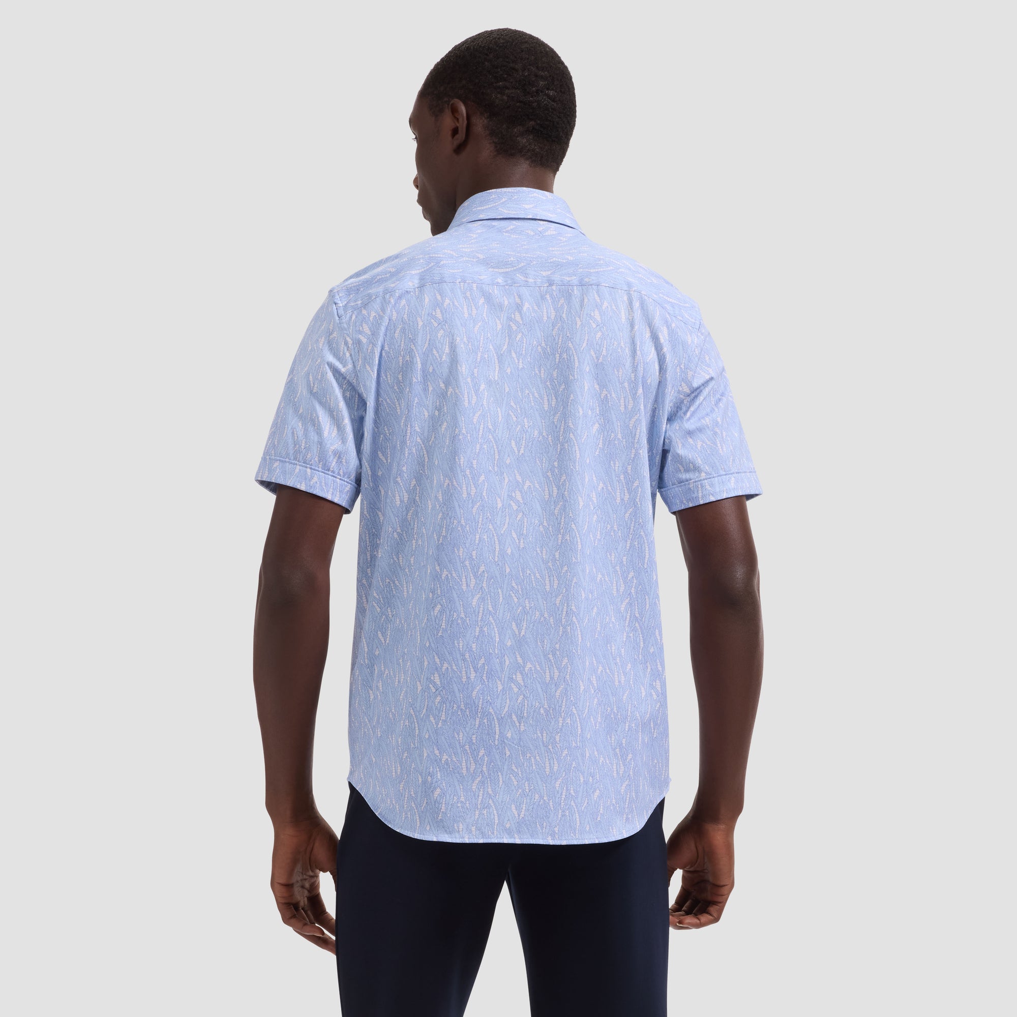 Miles OoohCotton Leaf Print Short-Sleeve Shirt