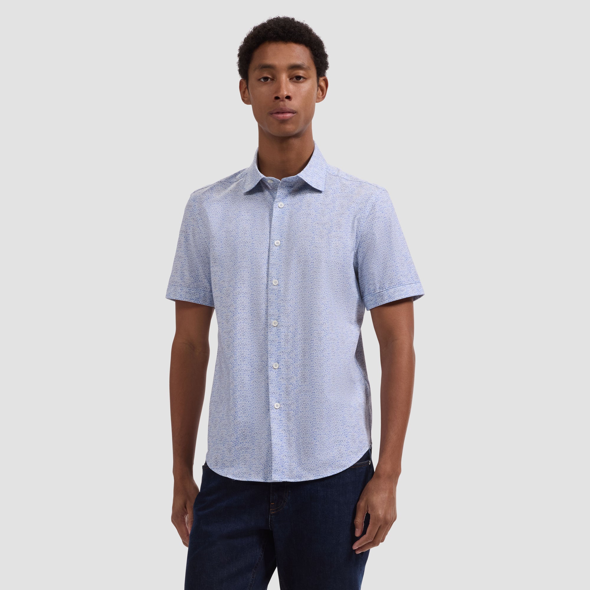 Miles OoohCotton Mini Abstract Short-Sleeve Shirt