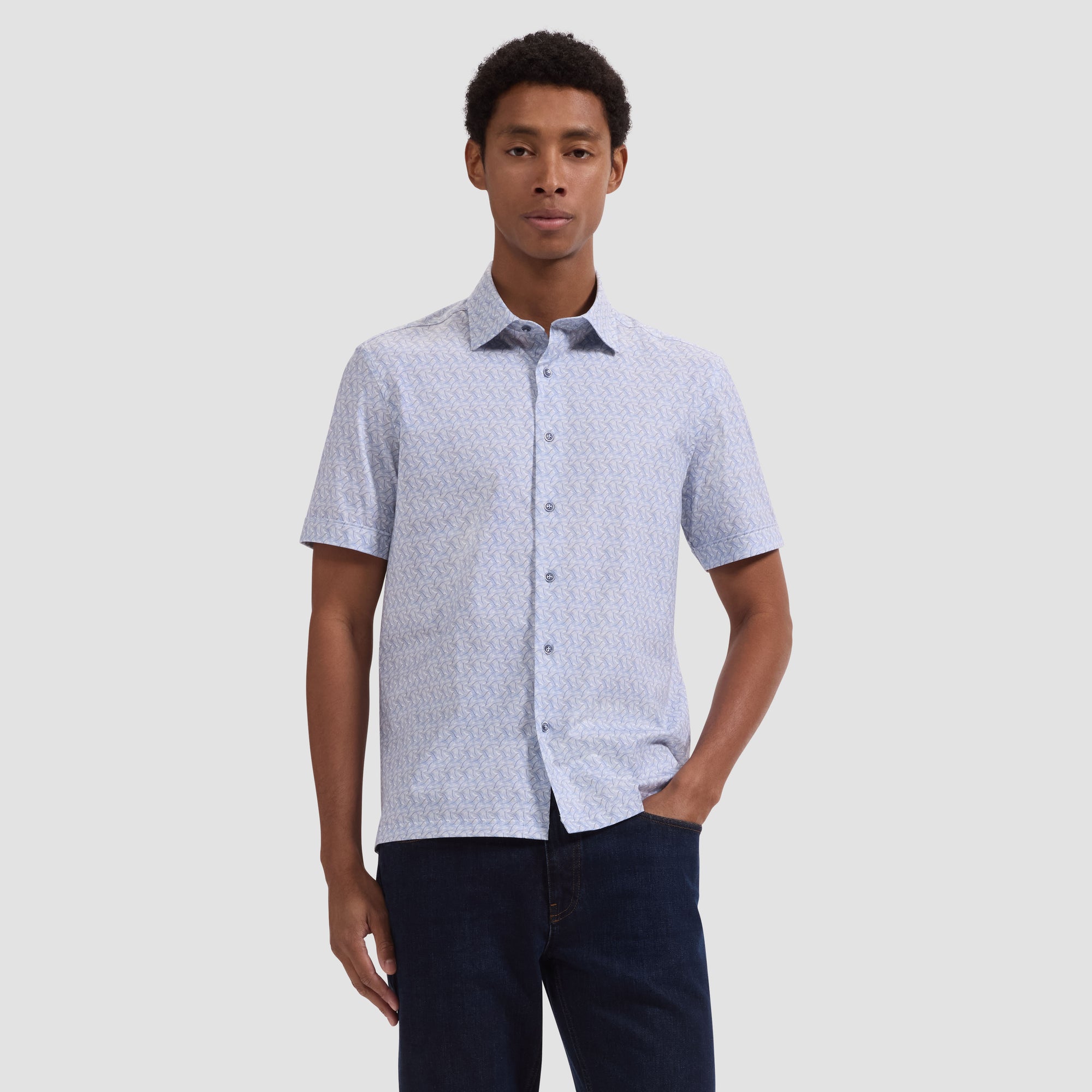 Milo OoohCotton Leaf Print Short-Sleeve Shirt