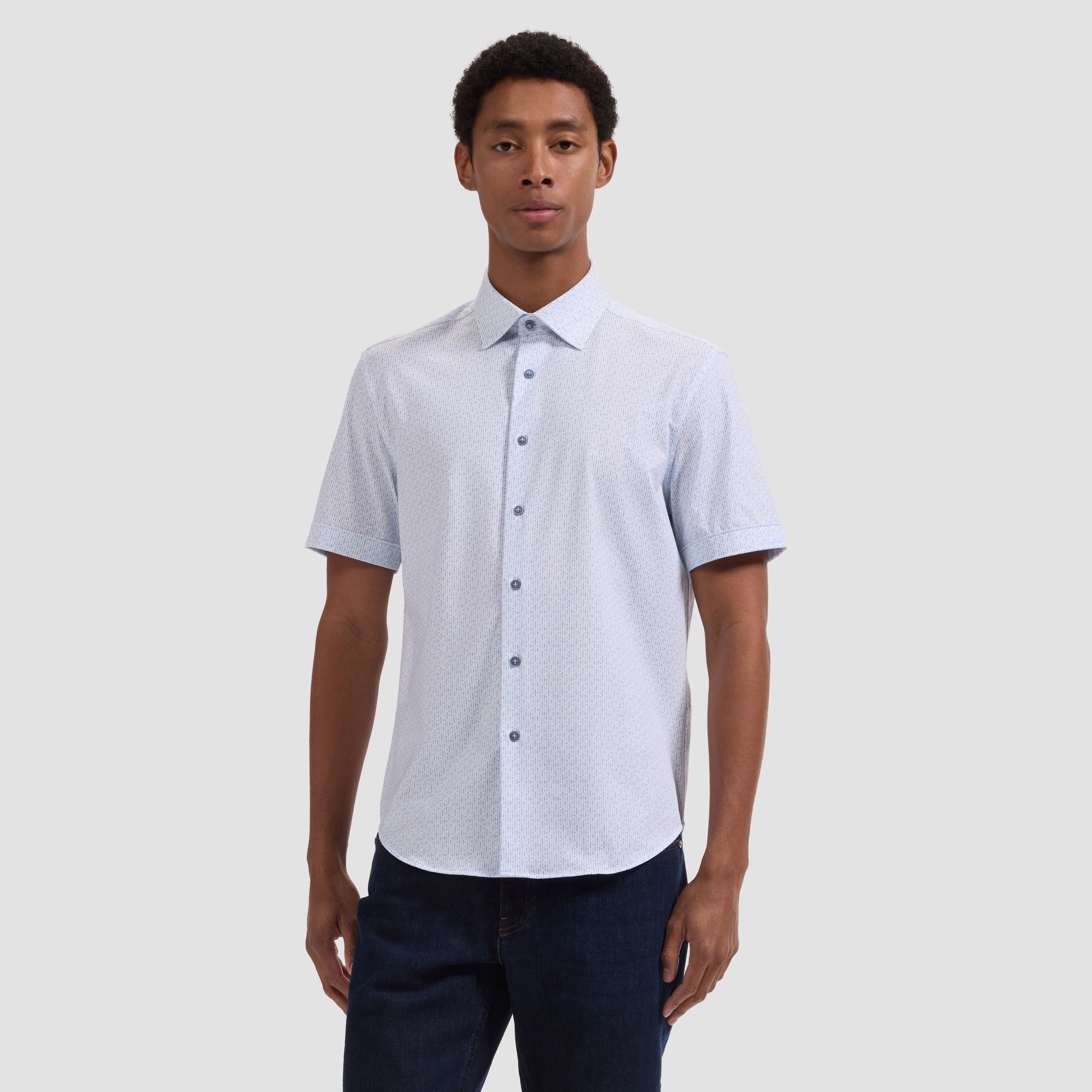 Miles OoohCotton Geometric Short-Sleeve Shirt
