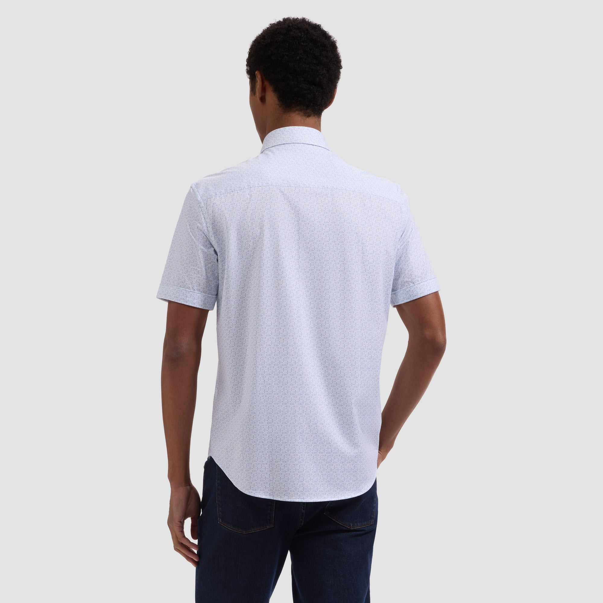 Miles OoohCotton Geometric Short-Sleeve Shirt