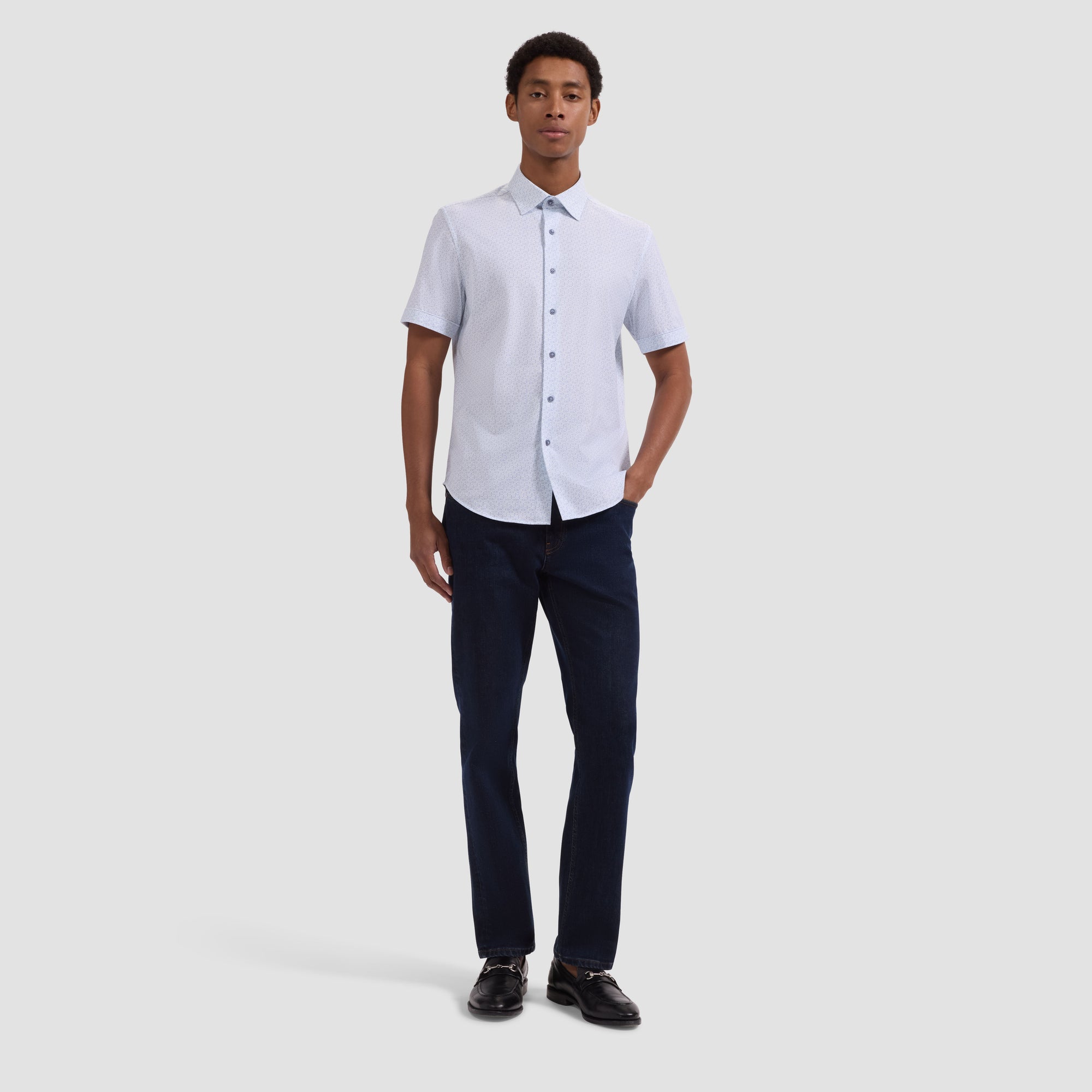 Miles OoohCotton Geometric Short-Sleeve Shirt