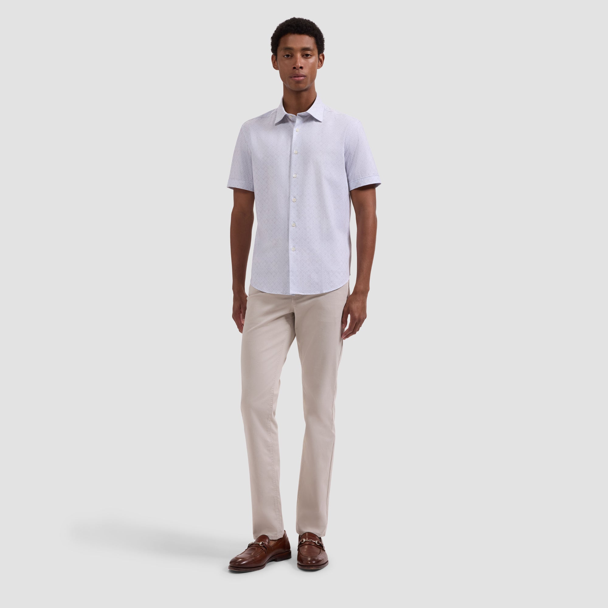 Miles OoohCotton Geometric Short-Sleeve Shirt