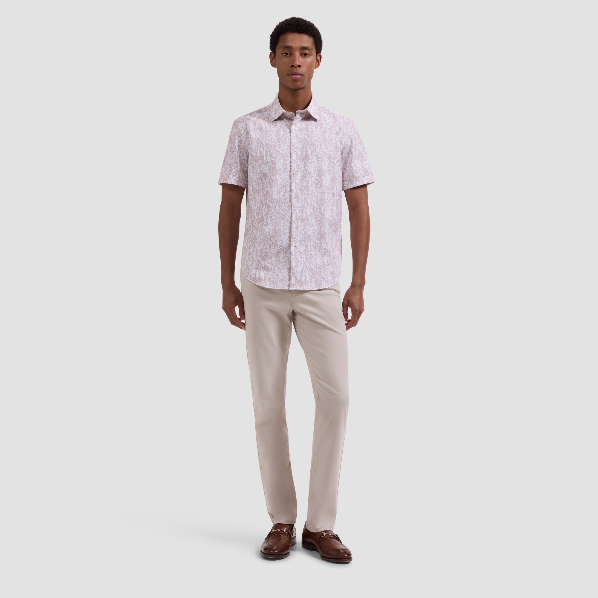Miles OoohCotton Leaf Print Short-Sleeve Shirt