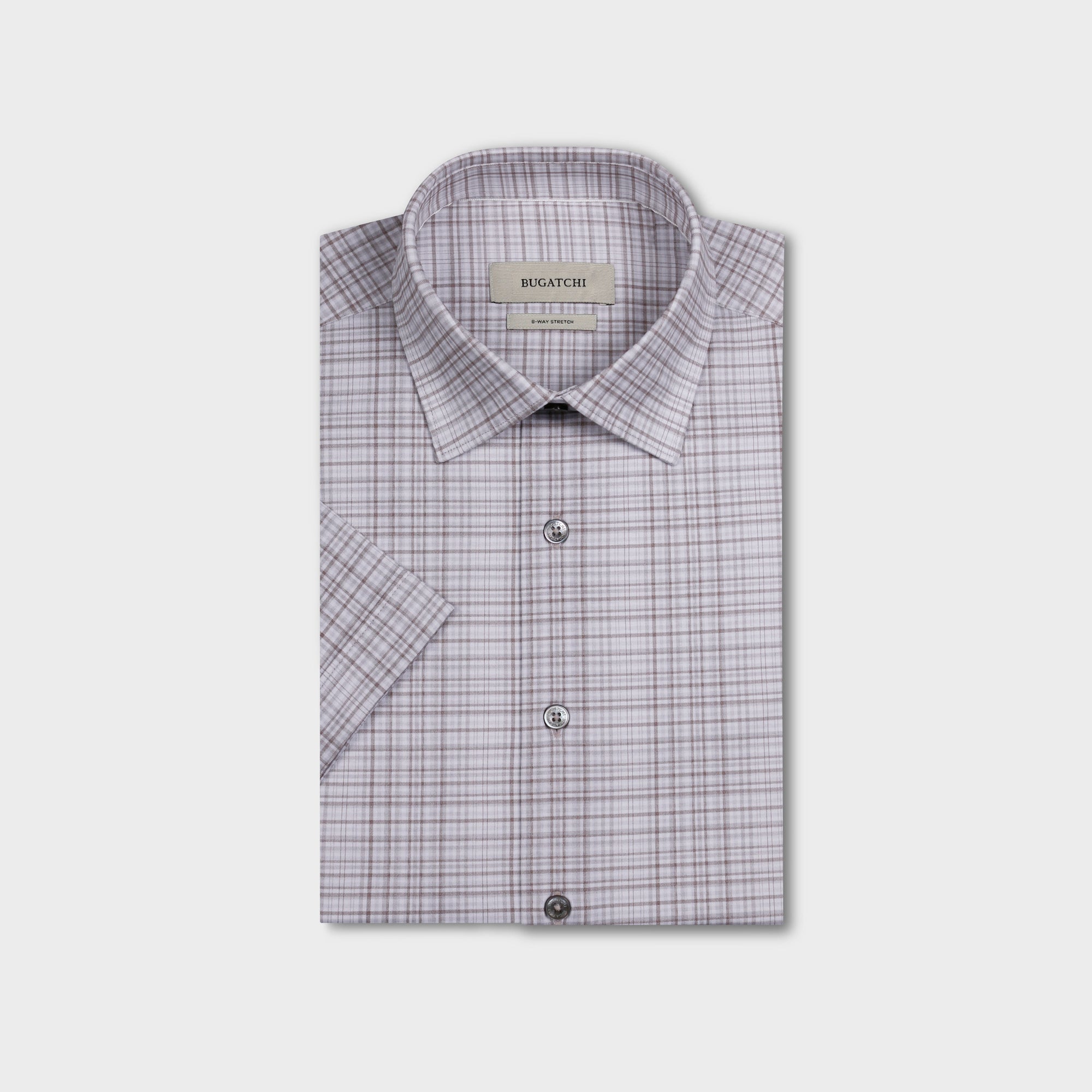 Miles OoohCotton Shadow Plaid Short-Sleeve Shirt