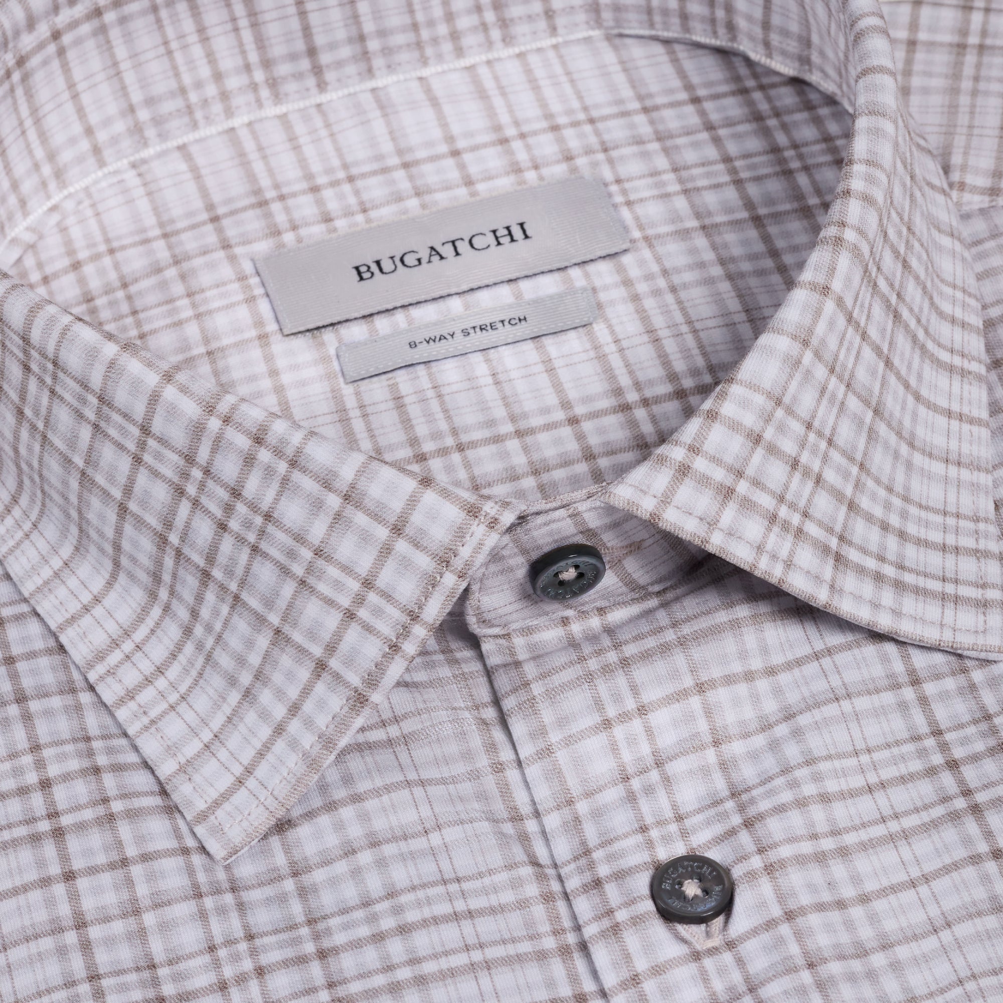 Miles OoohCotton Shadow Plaid Short-Sleeve Shirt