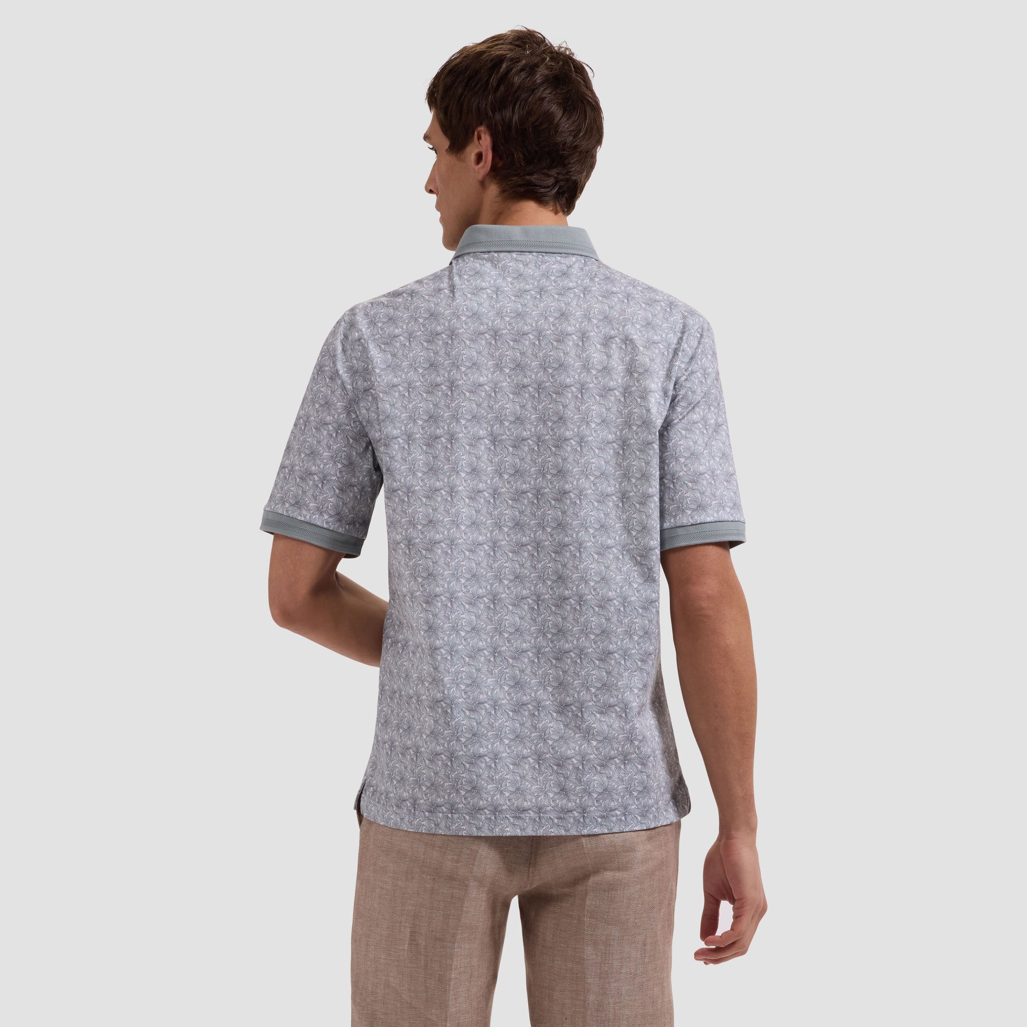 Vasco OoohCotton Leaf Print Polo Shirt