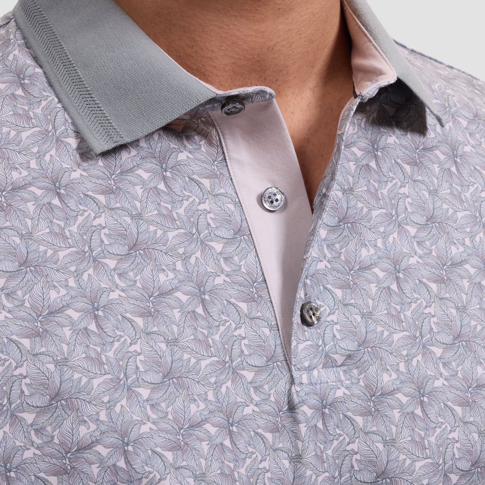 Vasco OoohCotton Leaf Print Polo Shirt