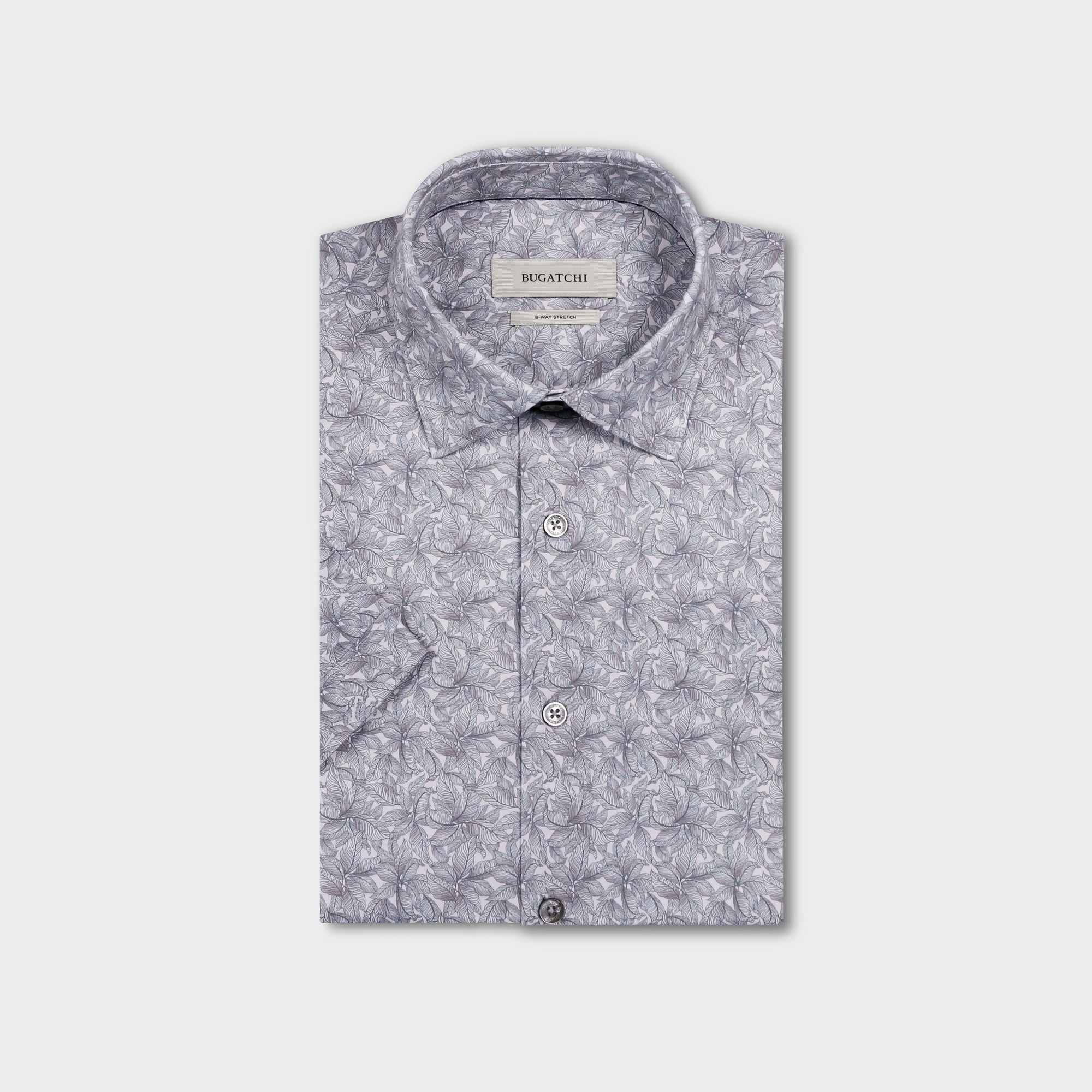 Miles OoohCotton Leaf Print Short-Sleeve Shirt