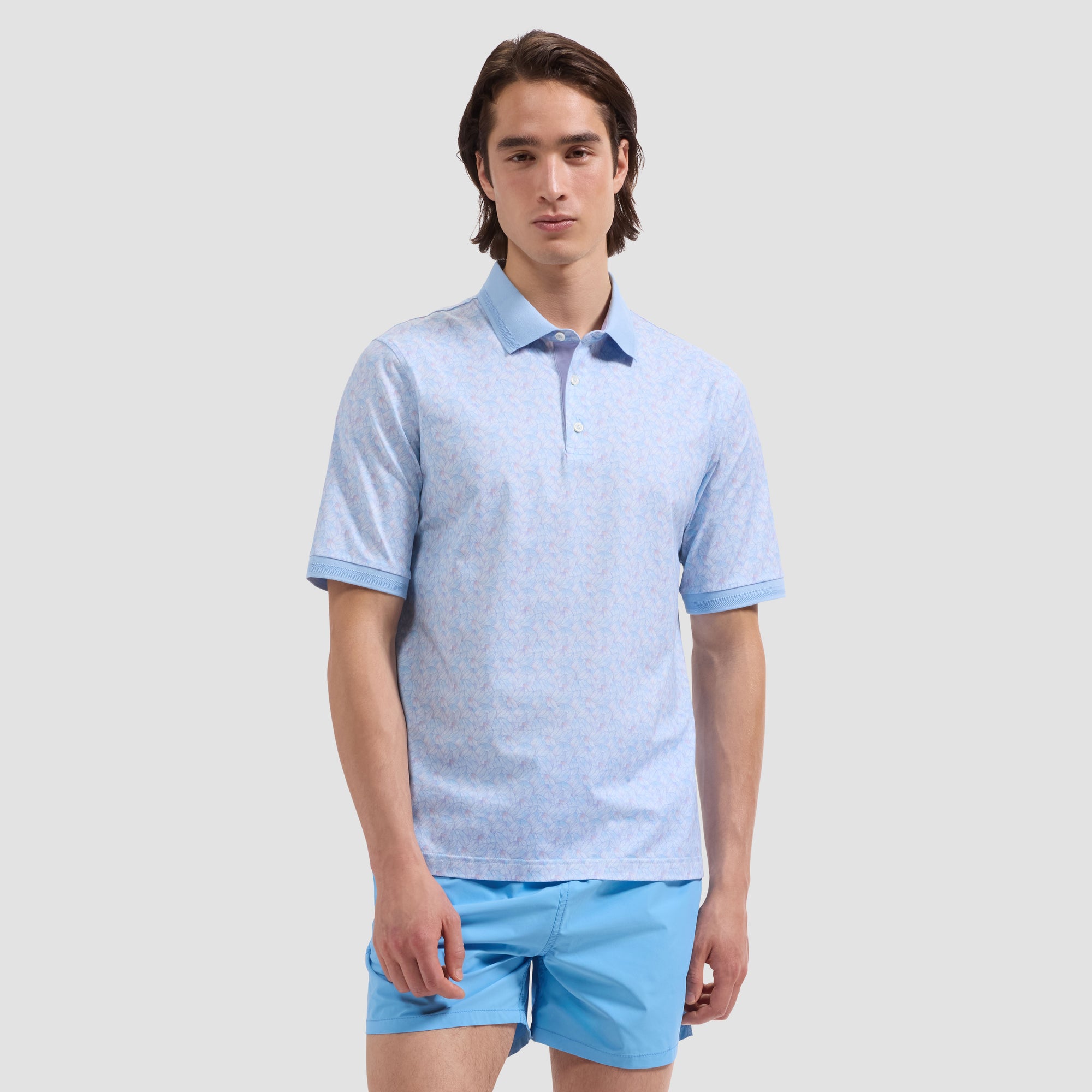Vasco OoohCotton Leaf Print Polo Shirt