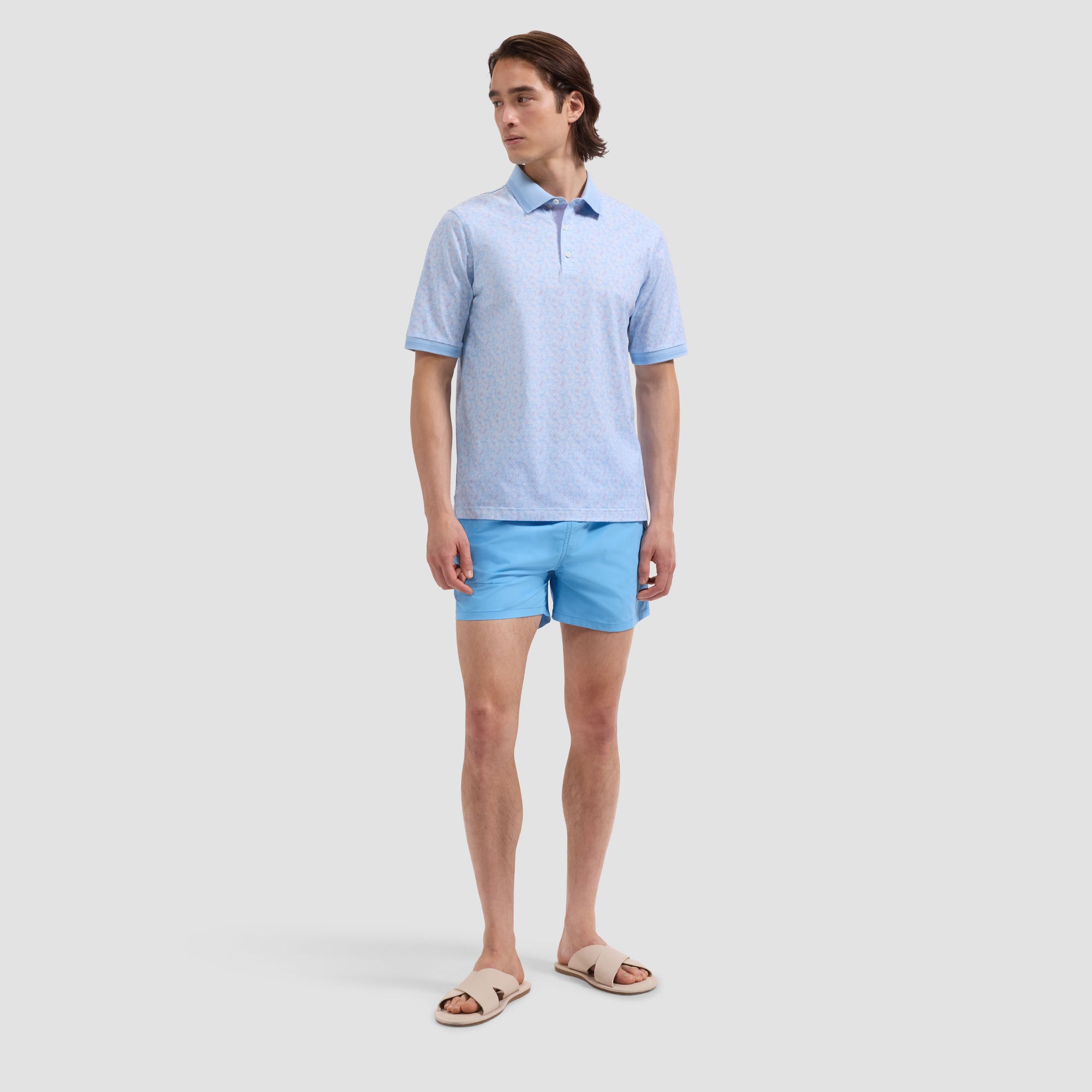 Vasco OoohCotton Leaf Print Polo Shirt