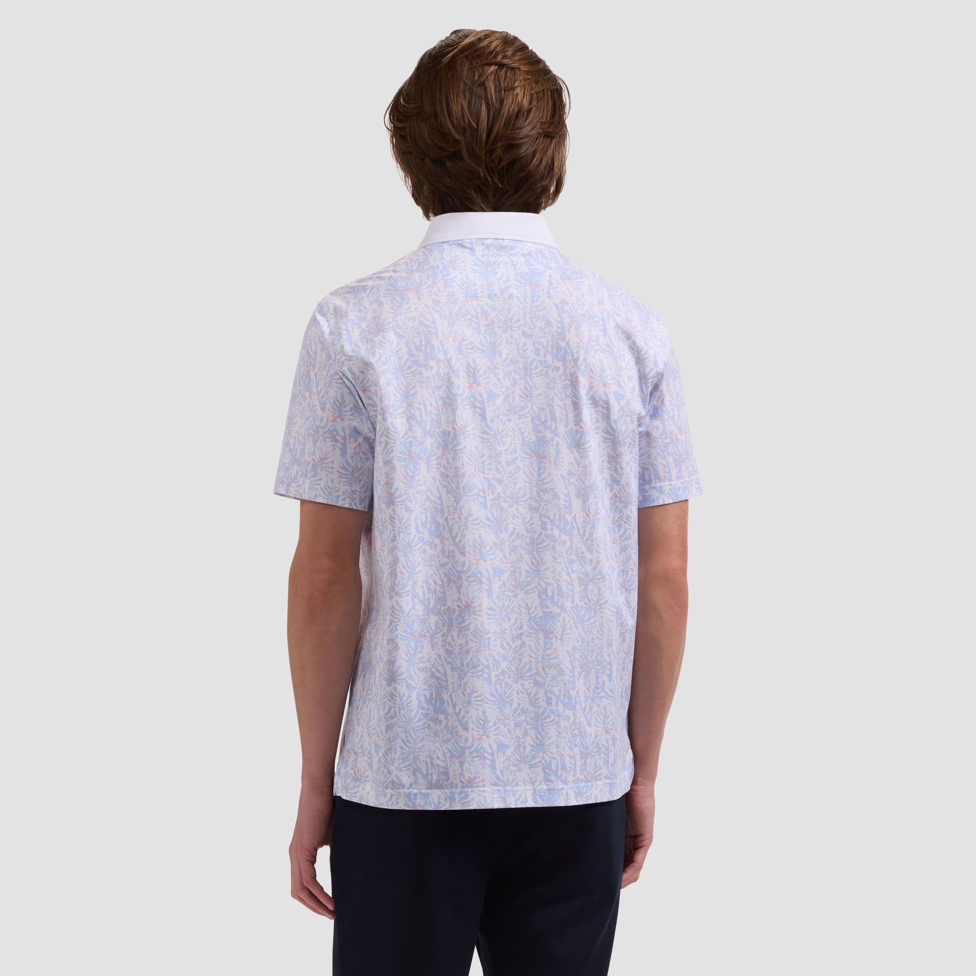 Valerian OoohCotton Leaf Print Polo Shirt