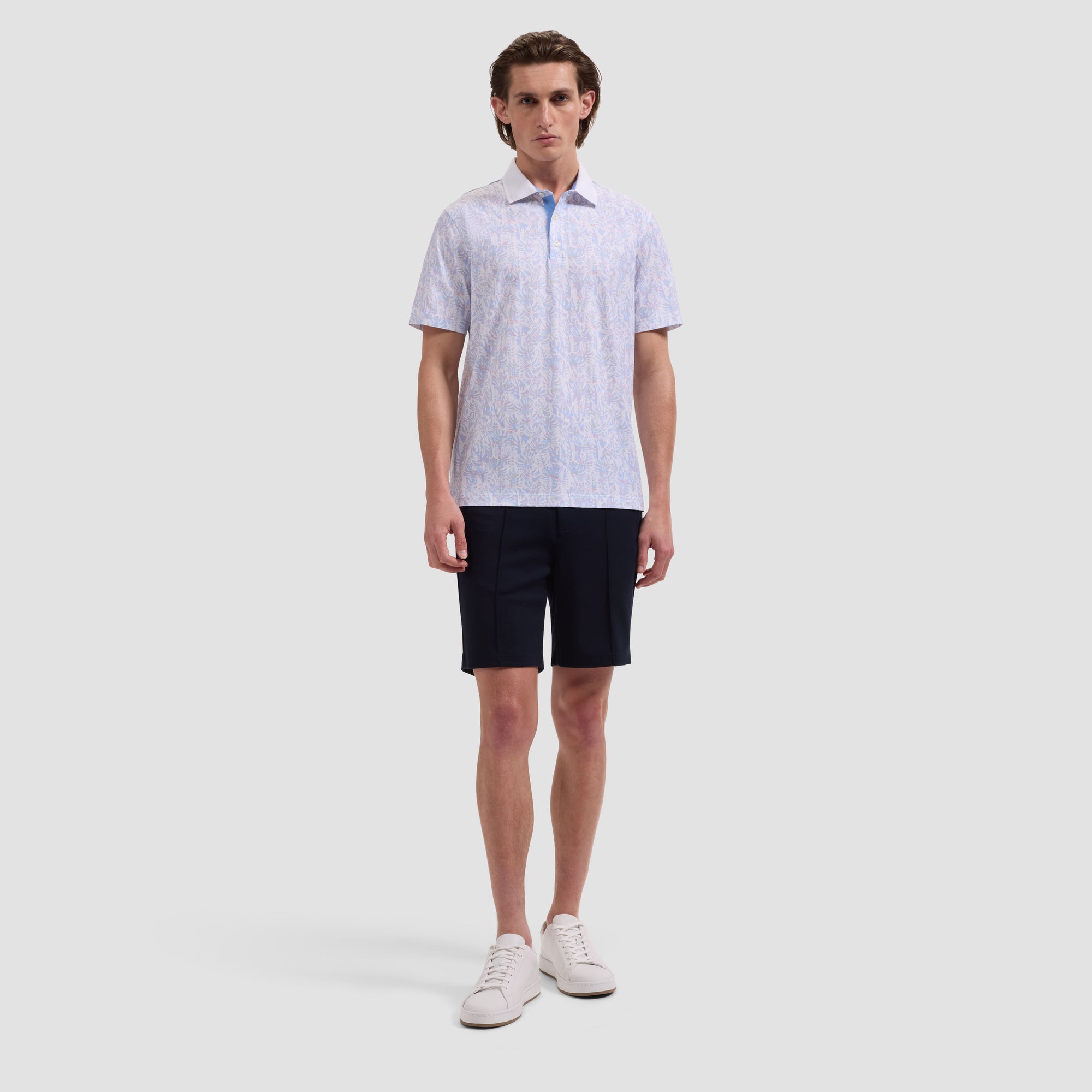 Valerian OoohCotton Leaf Print Polo Shirt