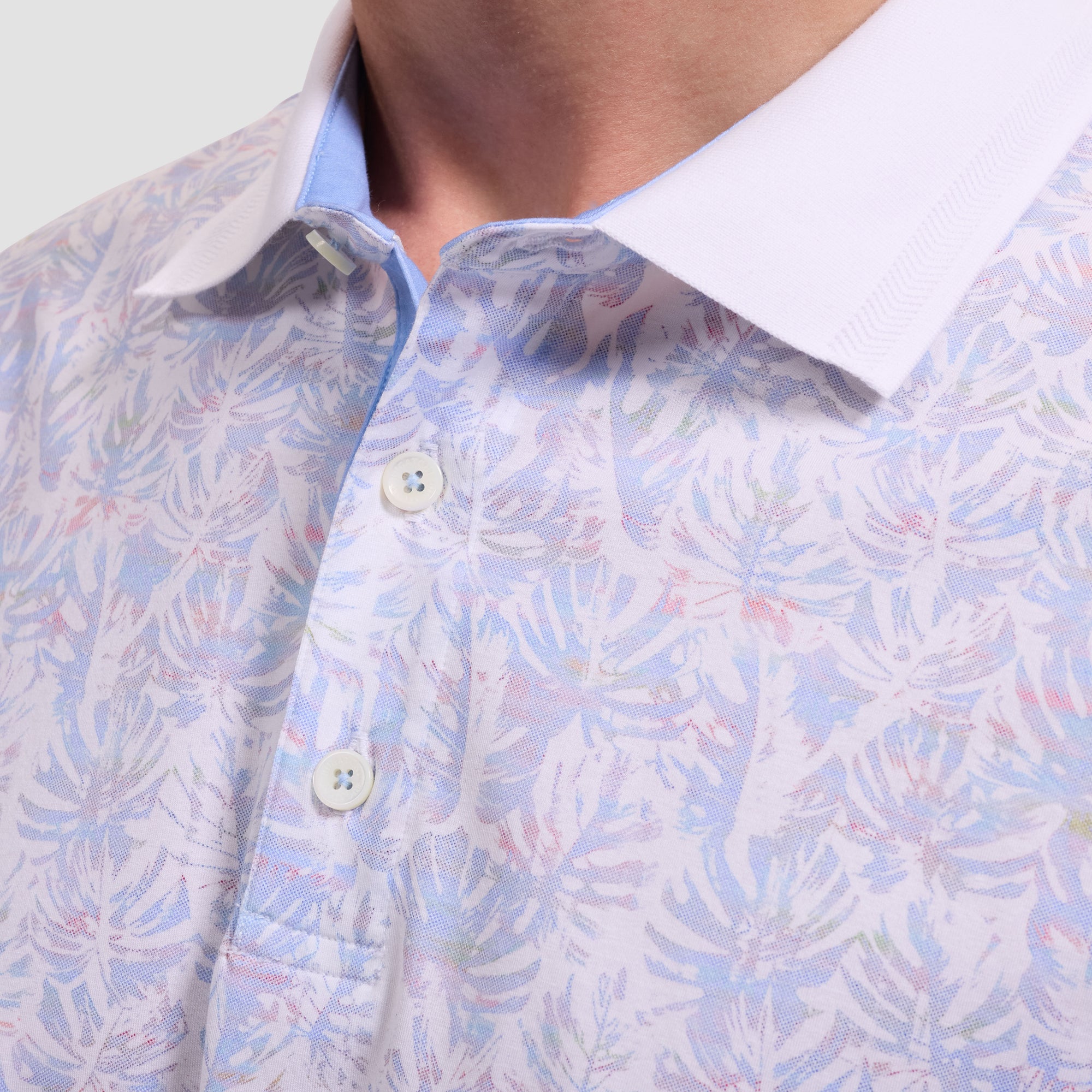 Valerian OoohCotton Leaf Print Polo Shirt