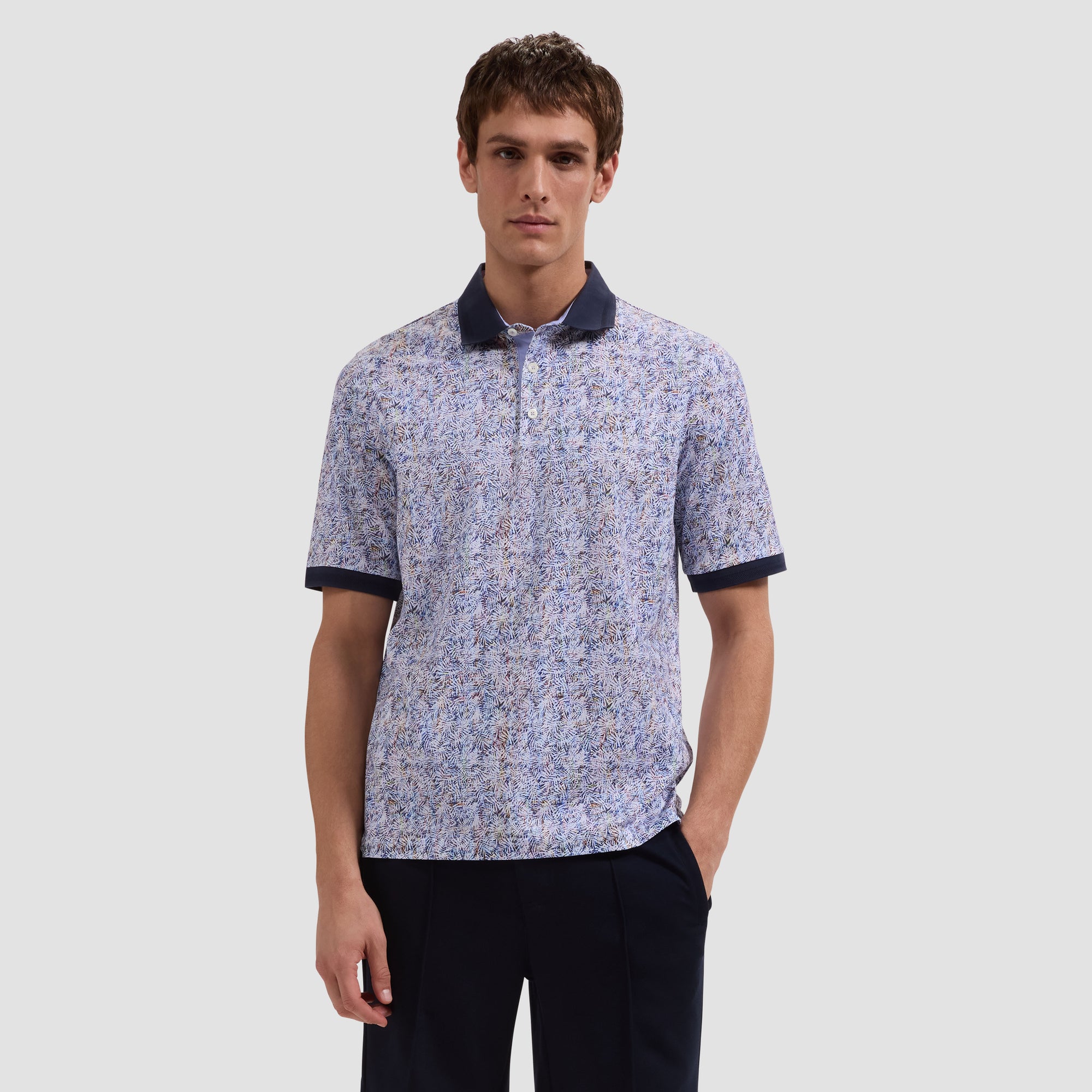 Vasco OoohCotton Leaf Print Polo Shirt