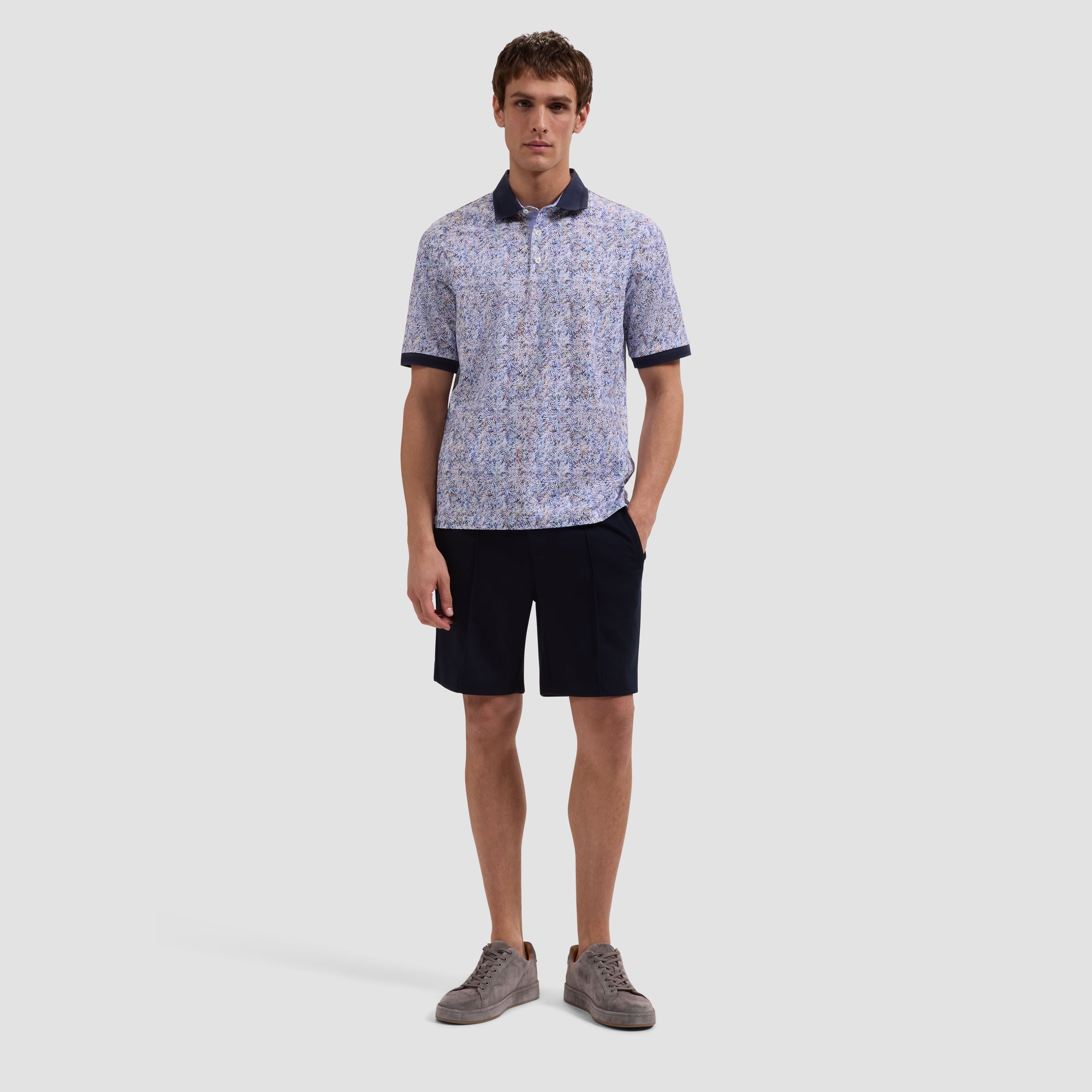 Vasco OoohCotton Leaf Print Polo Shirt