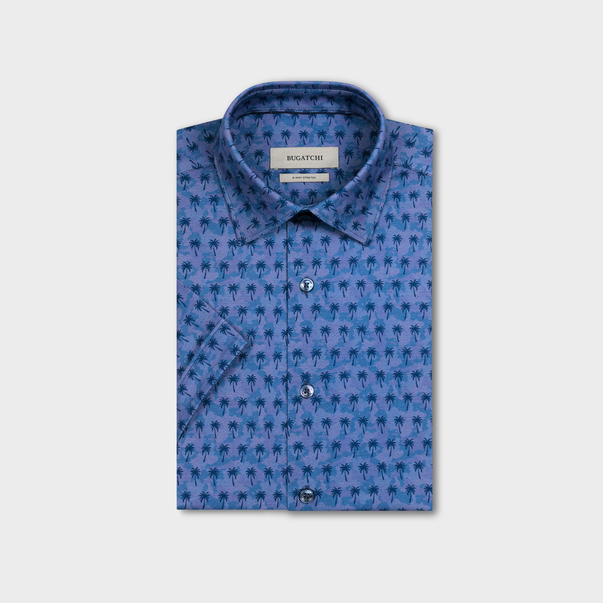Miles OoohCotton Palm Print Short-Sleeve Shirt