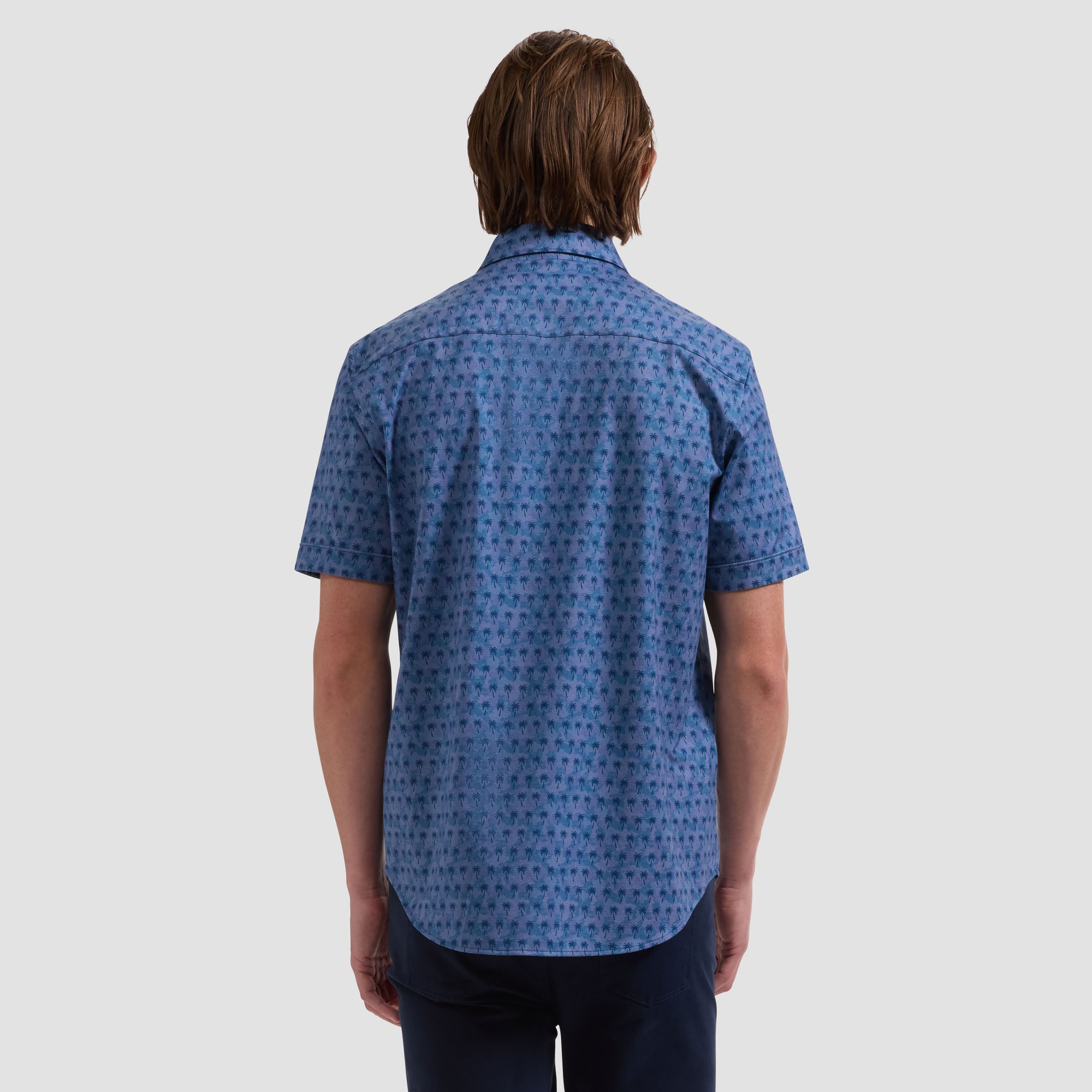 Miles OoohCotton Palm Print Short-Sleeve Shirt