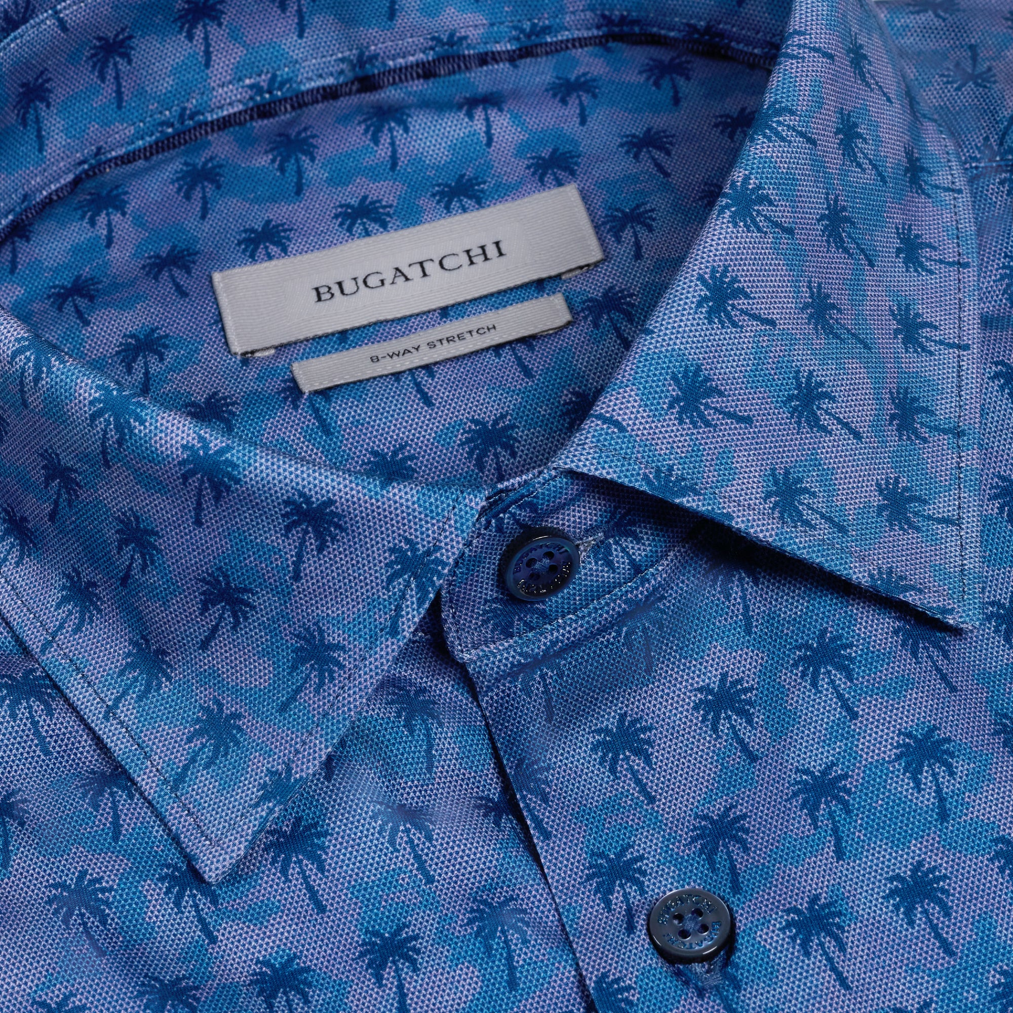 Miles OoohCotton Palm Print Short-Sleeve Shirt