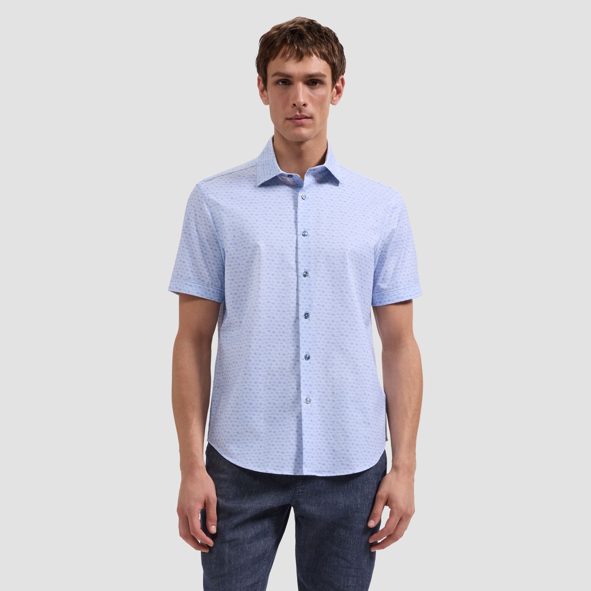 Miles OoohCotton Palm Tree Short-Sleeve Shirt