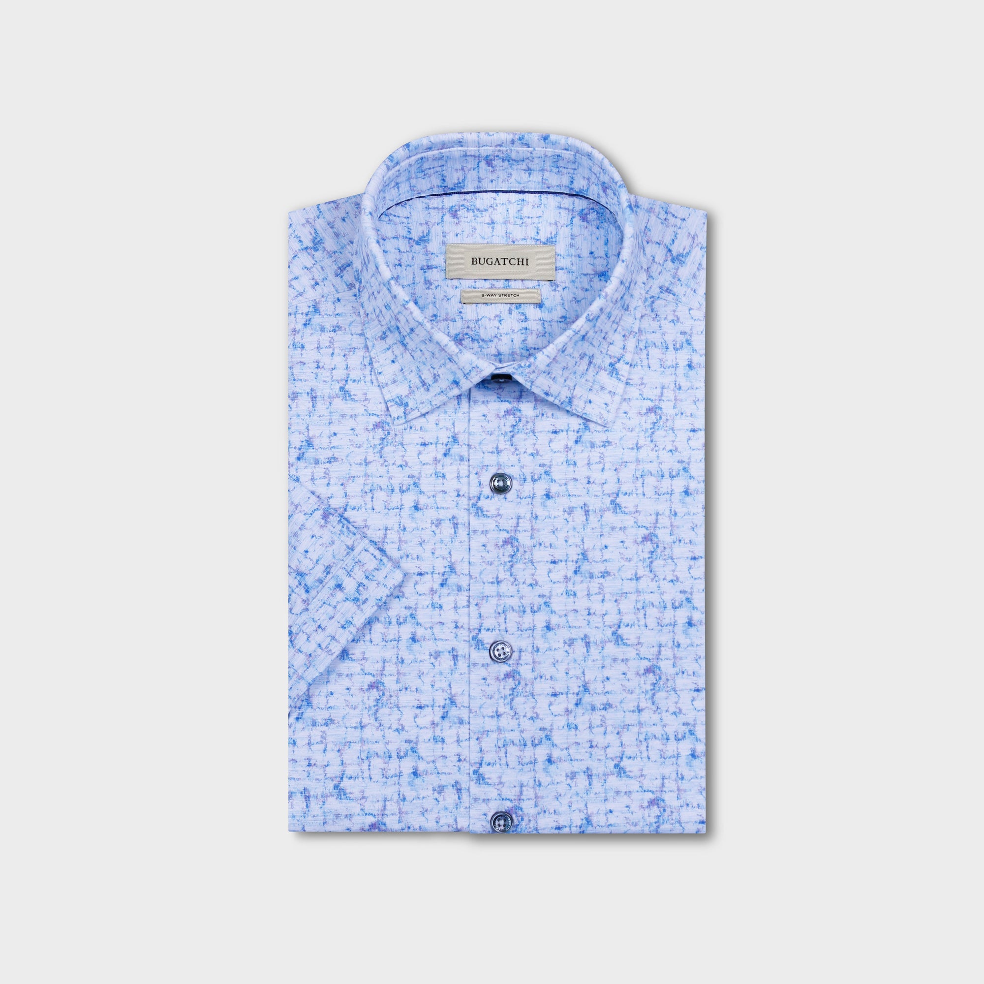 Miles OoohCotton Abstract Watercolor Short-Sleeve Shirt