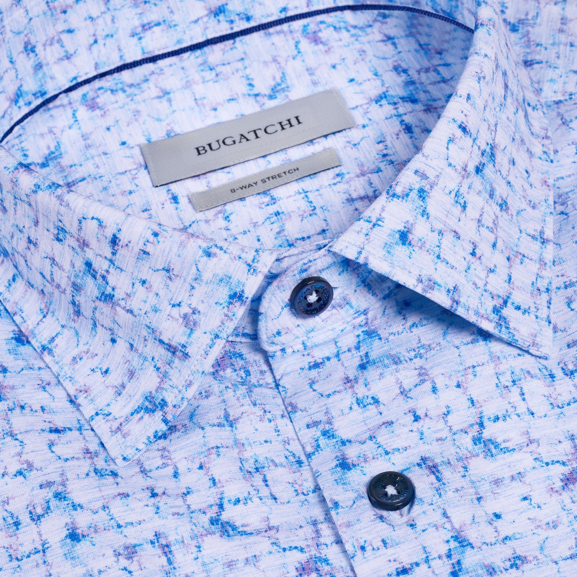 Miles OoohCotton Abstract Watercolor Short-Sleeve Shirt