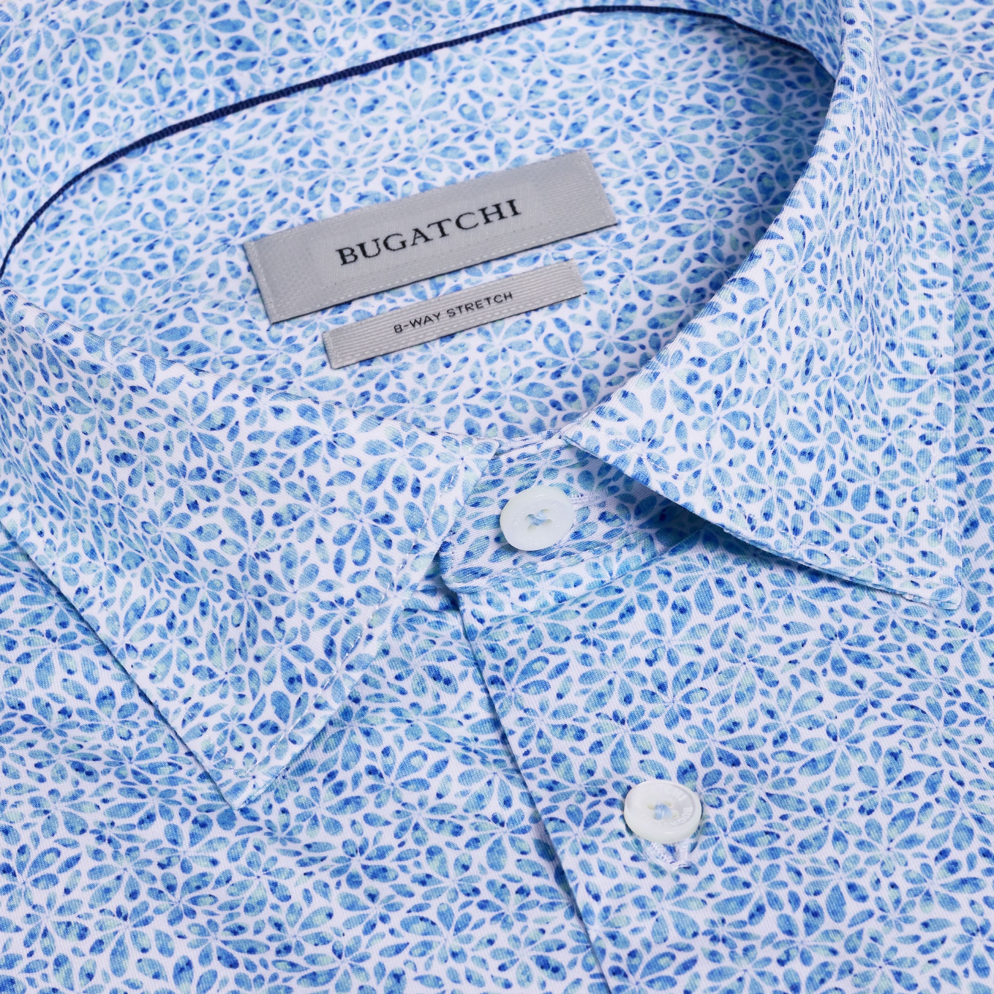 Miles OoohCotton Abstract Floral Short-Sleeve Shirt