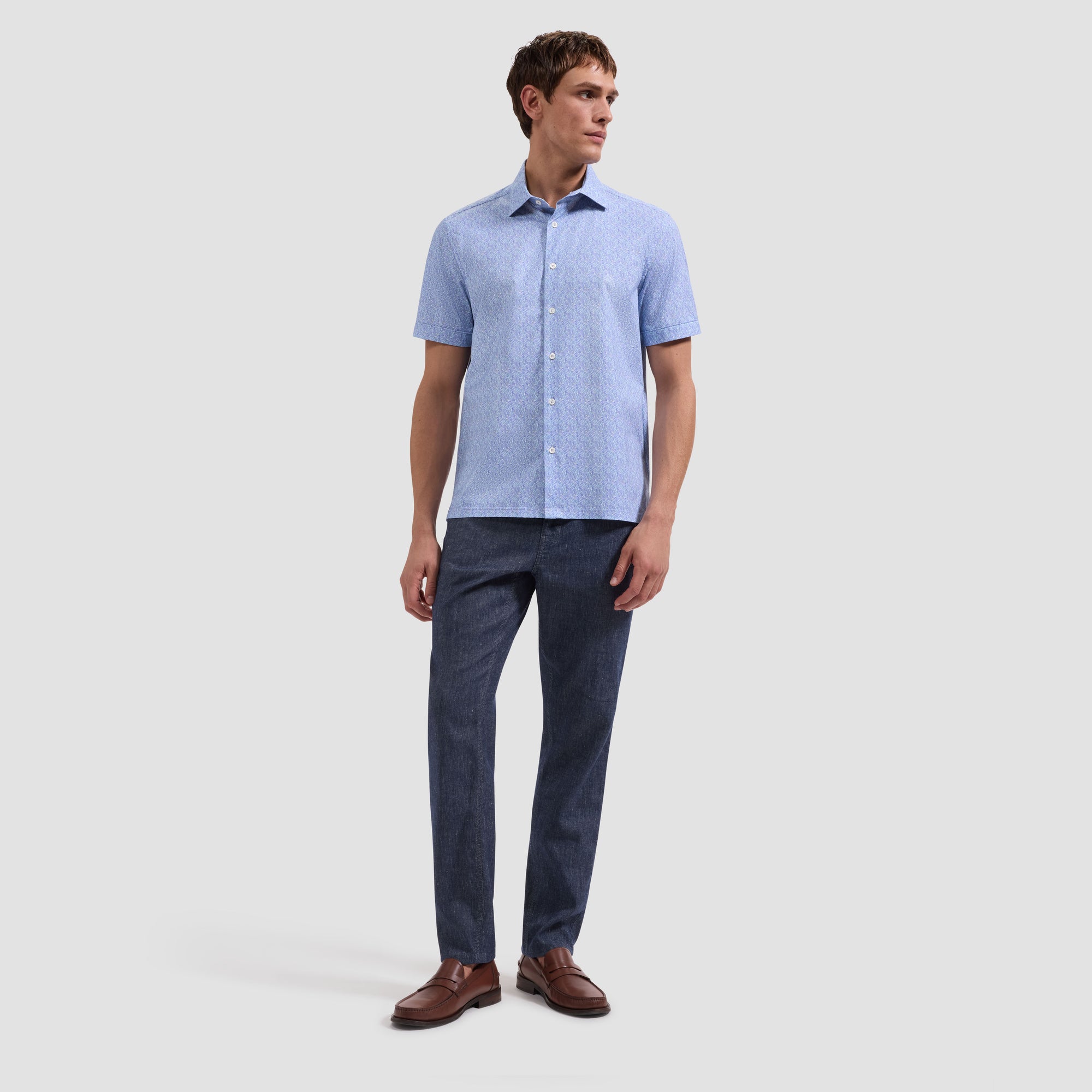 Milo OoohCotton Leaf Print Short-Sleeve Shirt