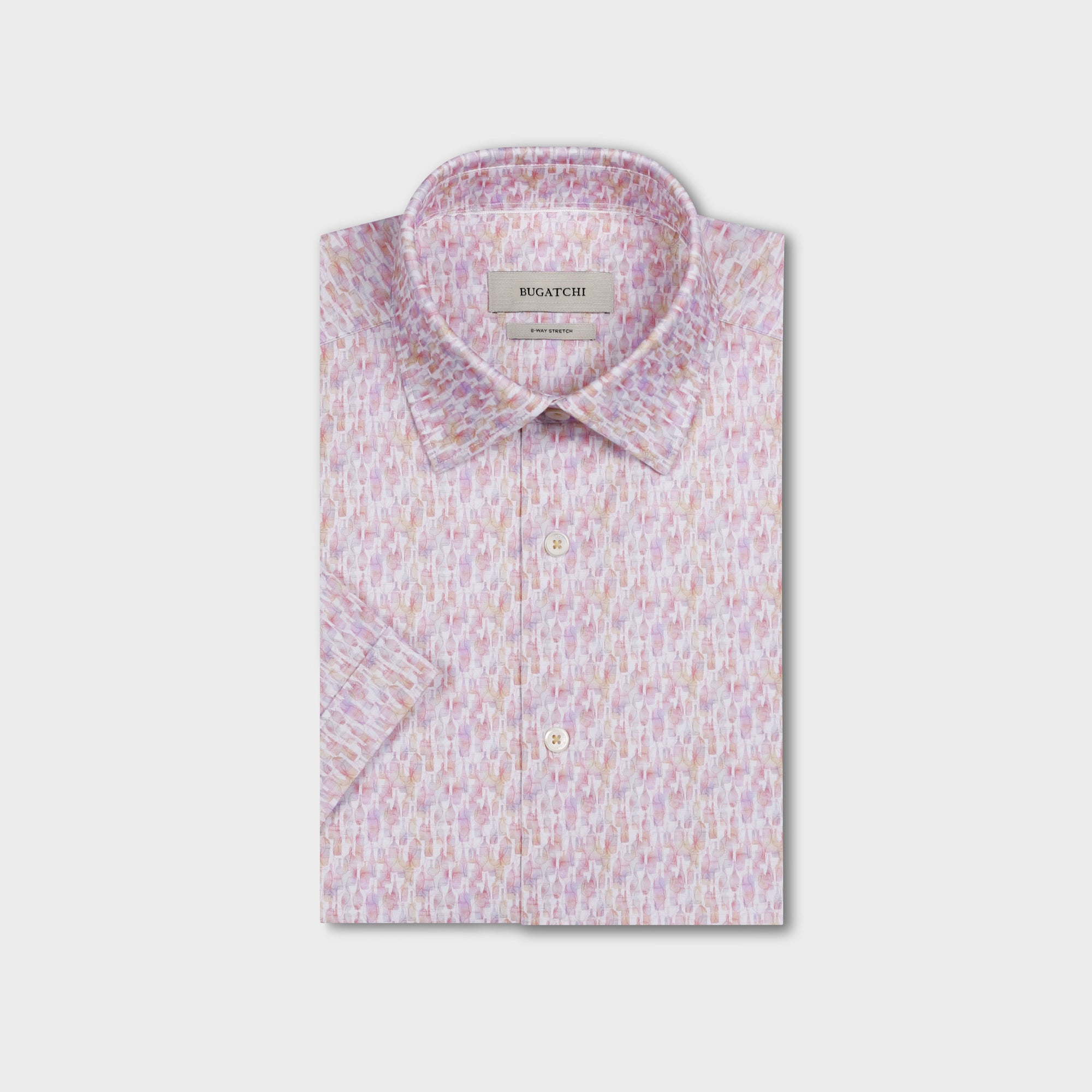 Miles OoohCotton Wine Print Short-Sleeve Shirt