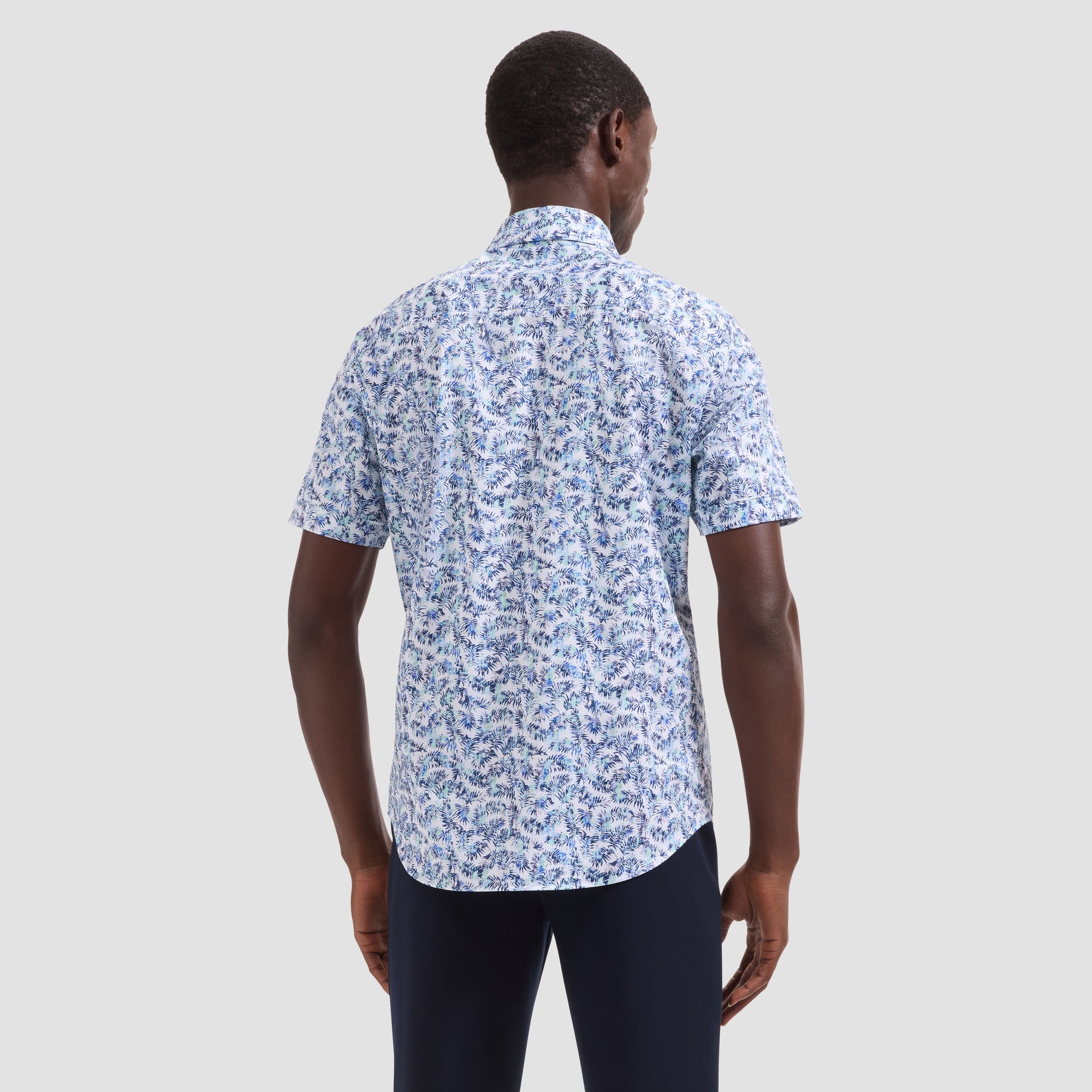 Miles OoohCotton Palm Print Short-Sleeve Shirt