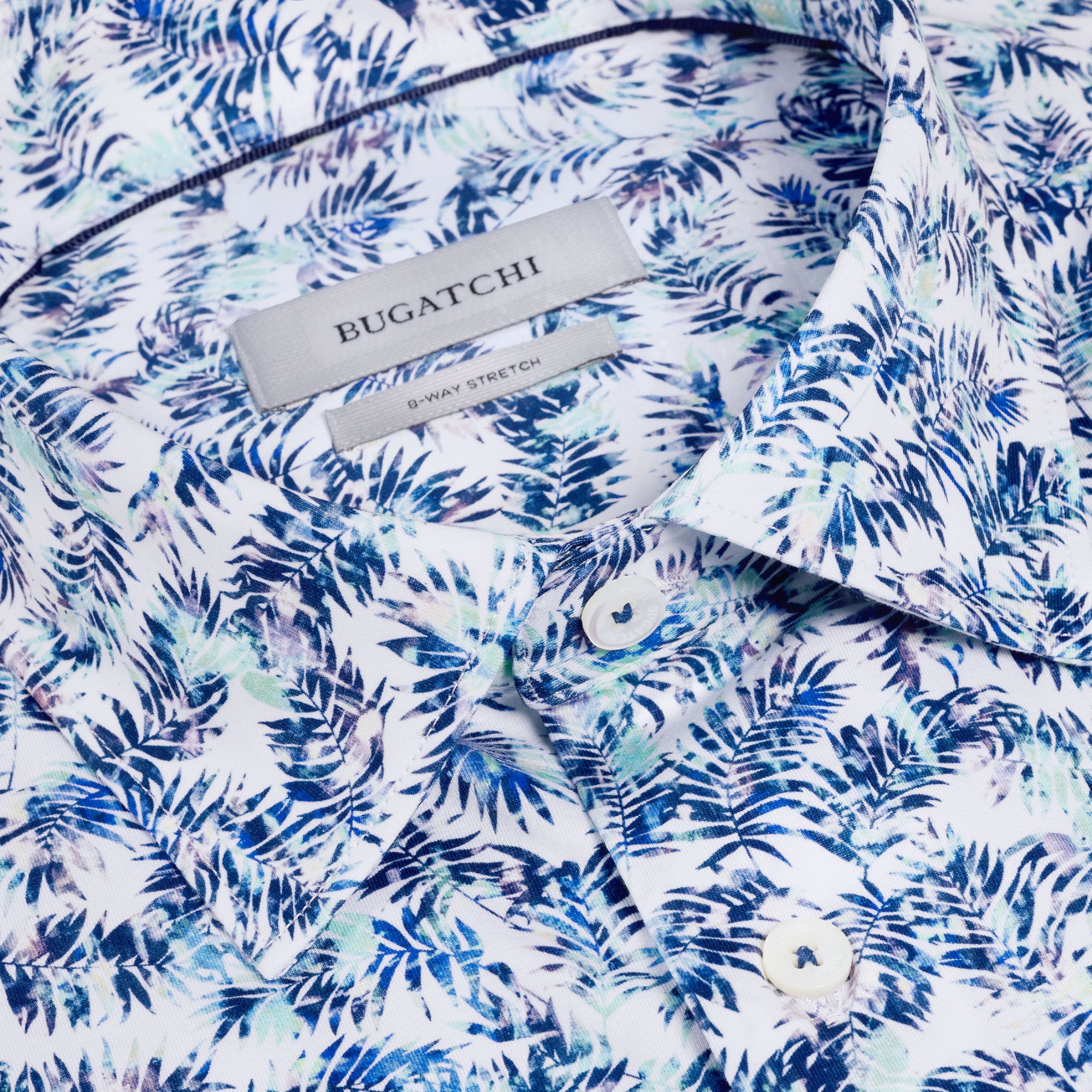 Miles OoohCotton Palm Print Short-Sleeve Shirt