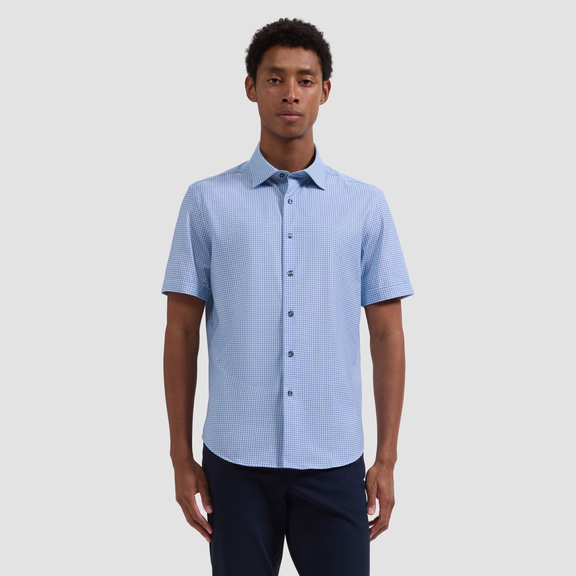 Miles OoohCotton Geometric Short-Sleeve Shirt