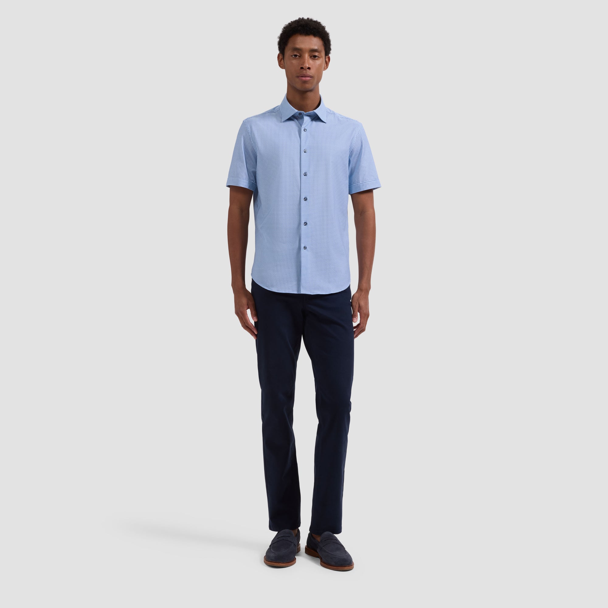 Miles OoohCotton Geometric Short-Sleeve Shirt
