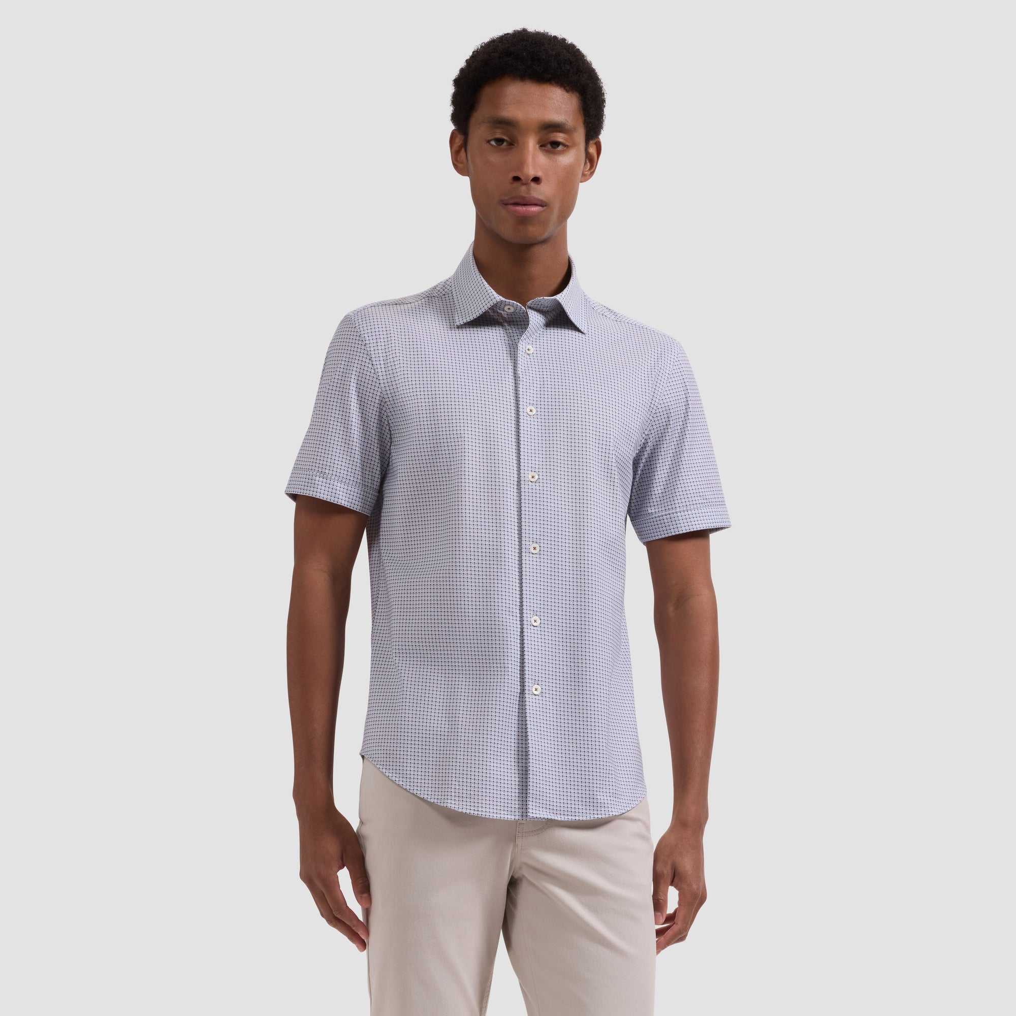 Miles OoohCotton Geometric Short-Sleeve Shirt