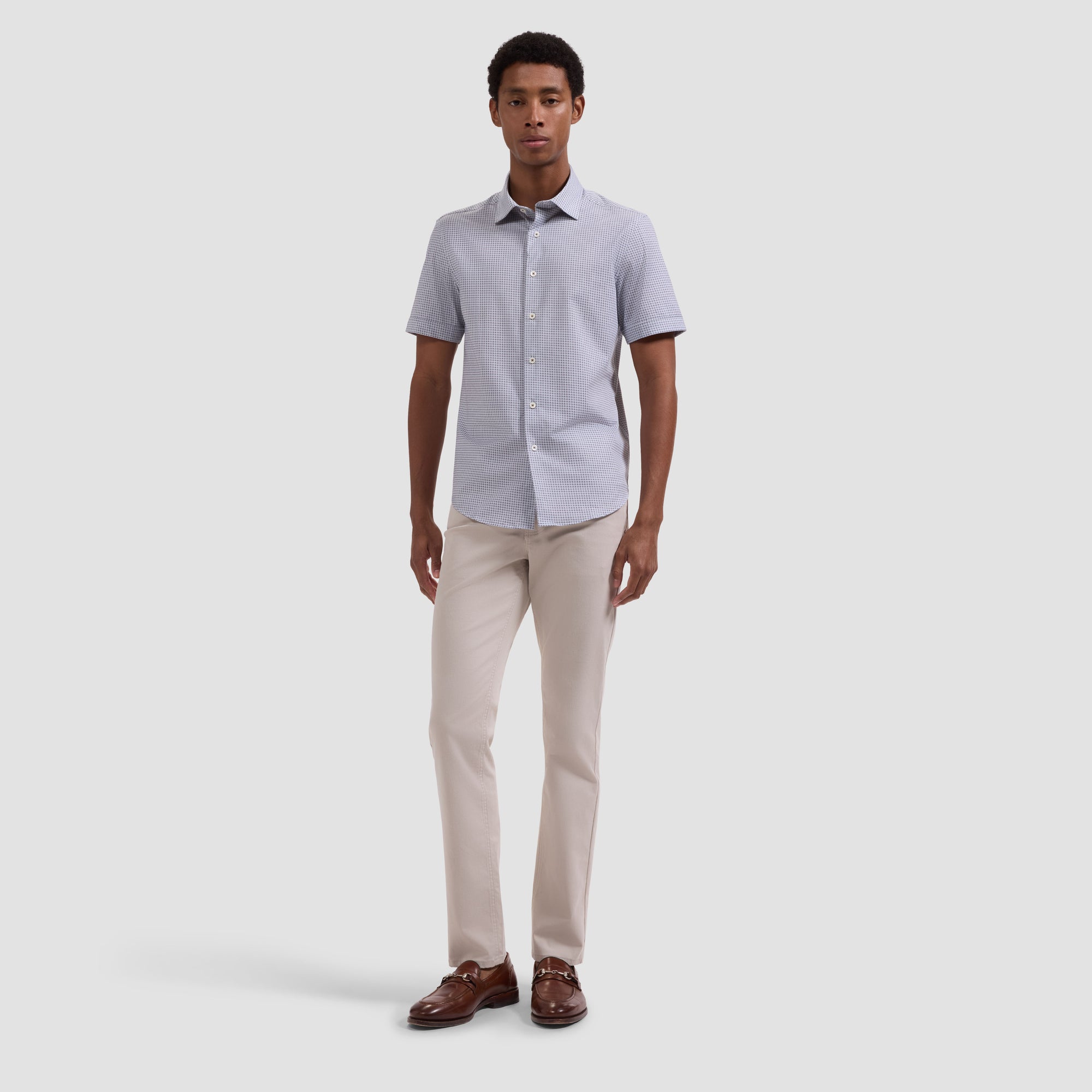 Miles OoohCotton Geometric Short-Sleeve Shirt
