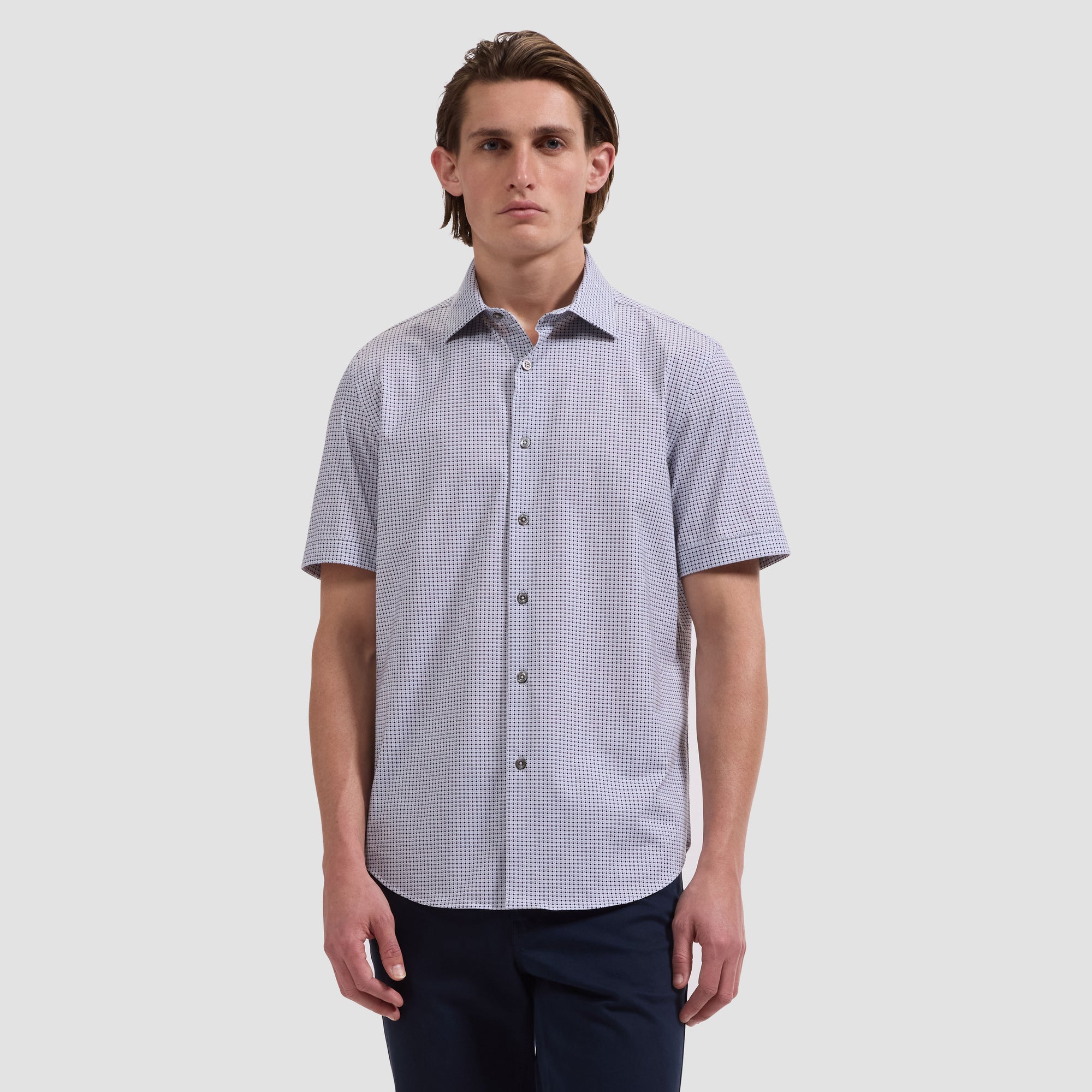 Miles OoohCotton Geometric Short-Sleeve Shirt