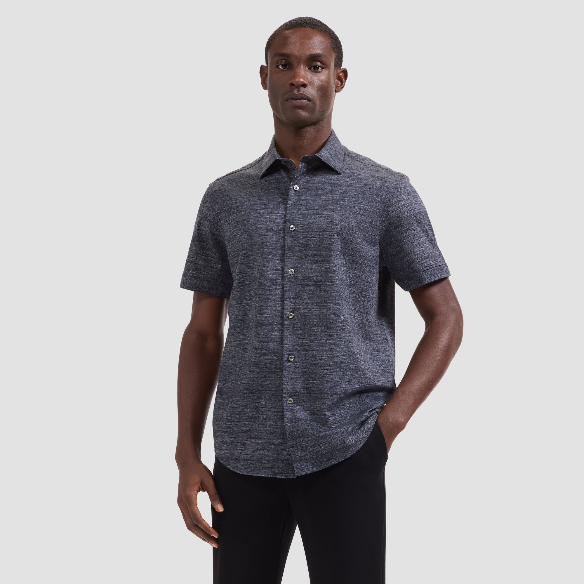 Miles OoohCotton Melange Short-Sleeve Shirt