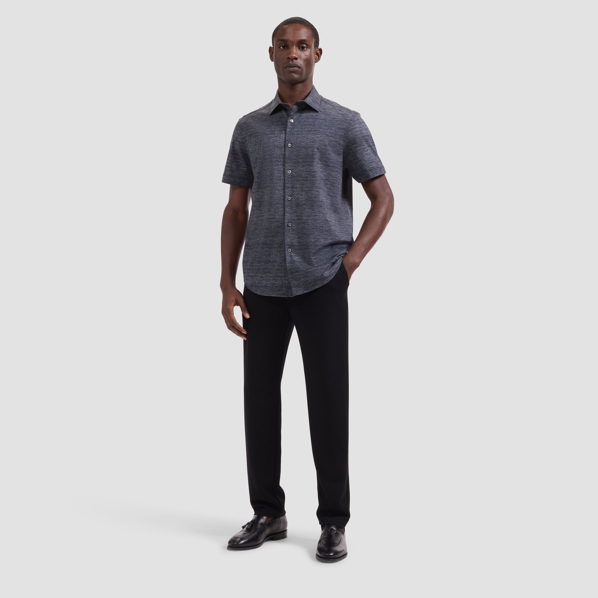 Miles OoohCotton Melange Short-Sleeve Shirt