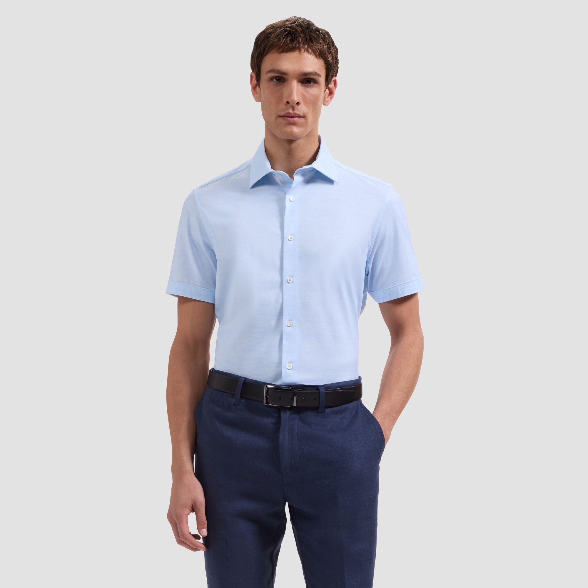 Miles OoohCotton Melange Short-Sleeve Shirt