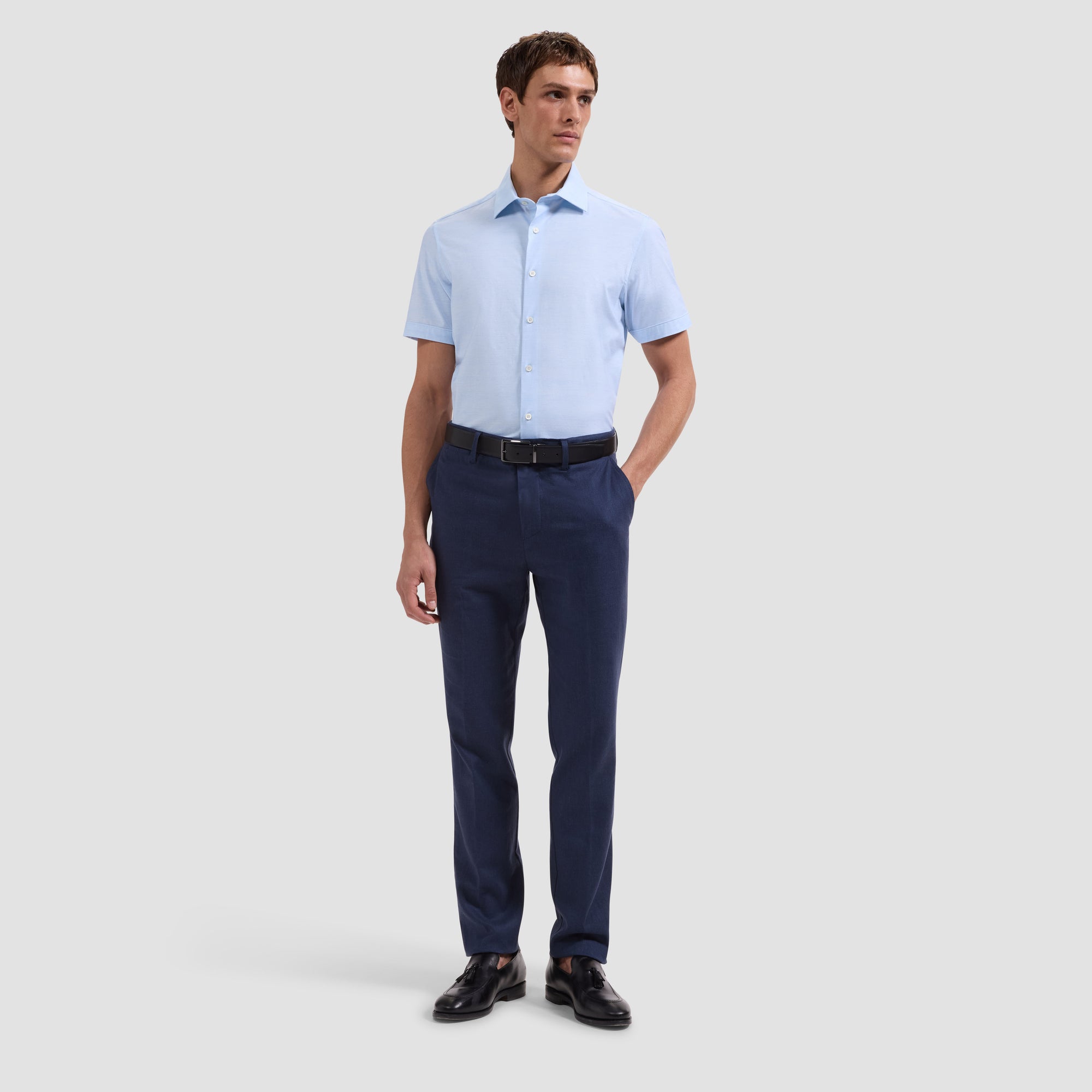 Miles OoohCotton Melange Short-Sleeve Shirt