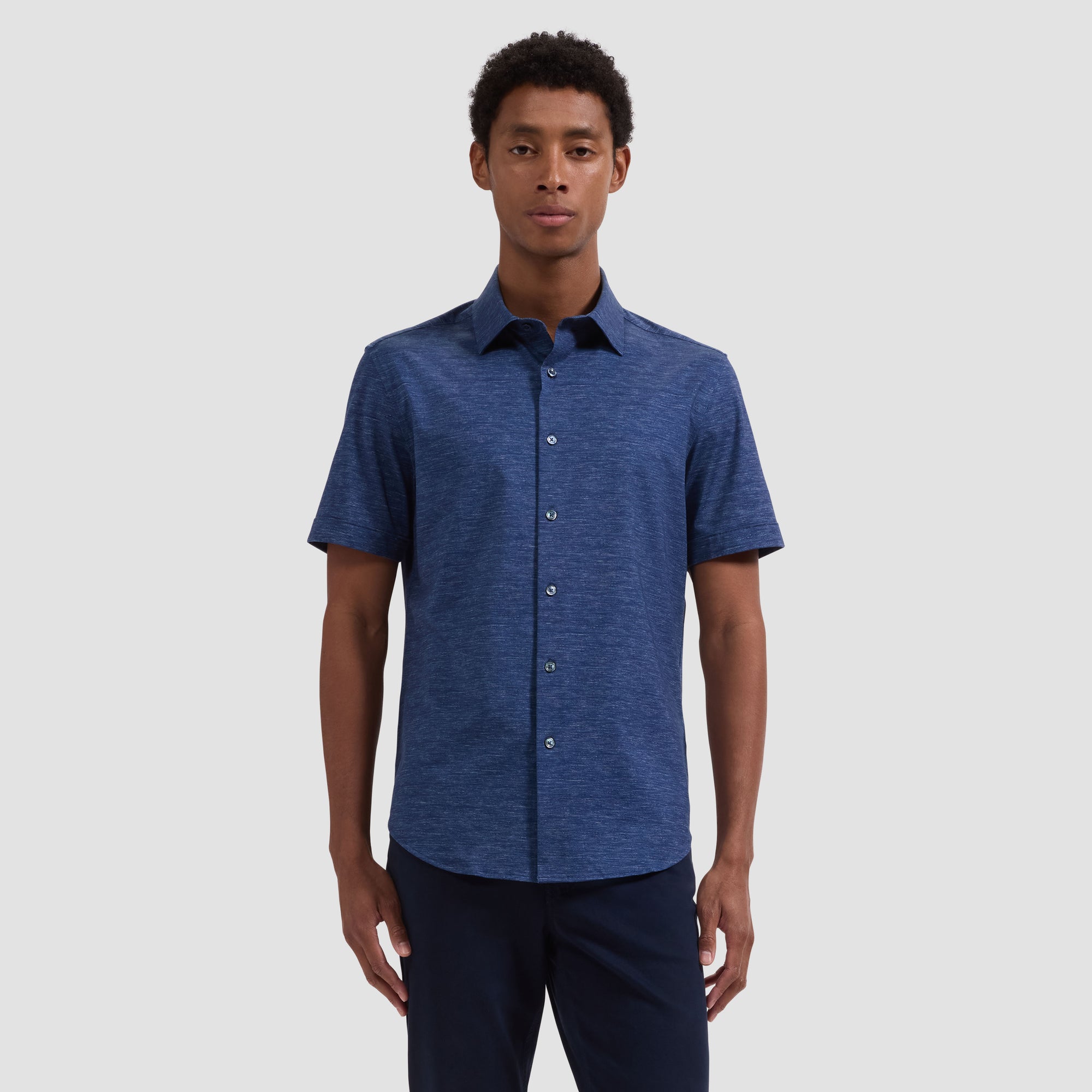 Miles OoohCotton Melange Short-Sleeve Shirt