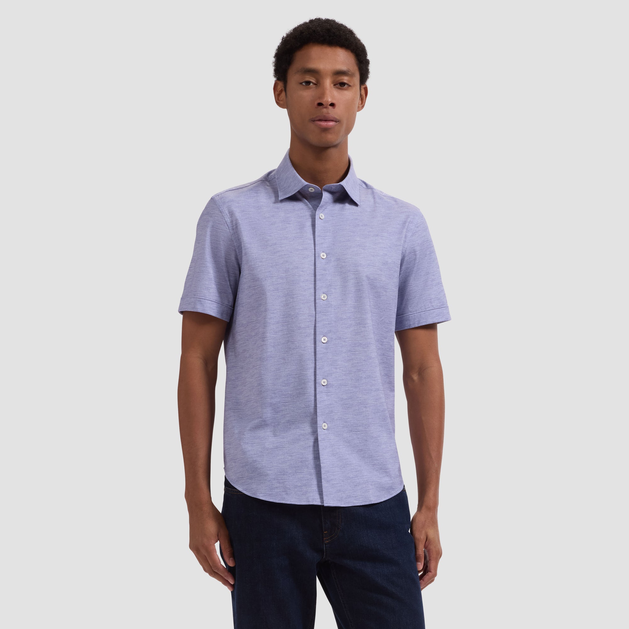 Miles OoohCotton Melange Short-Sleeve Shirt