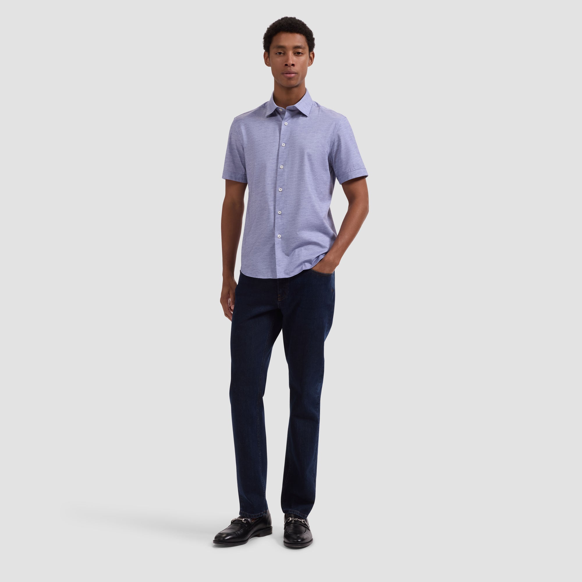 Miles OoohCotton Melange Short-Sleeve Shirt